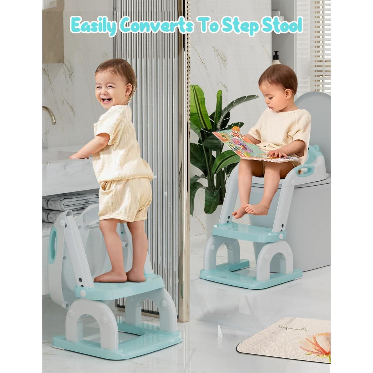 Asiento de Entrenamiento para Baño Bonbay Azul Cielo 2 en 1