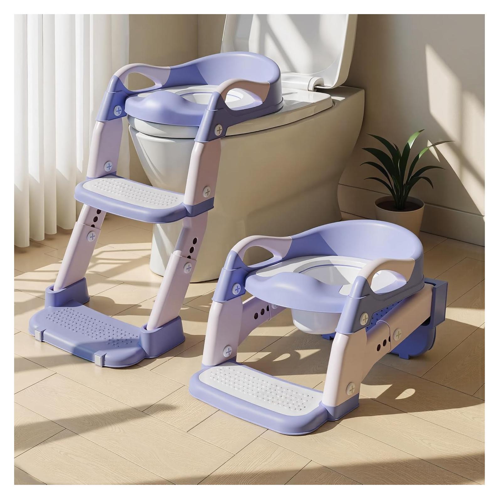 Asiento de Entrenamiento para Baño 3 en 1 Wanchouse Púrpura