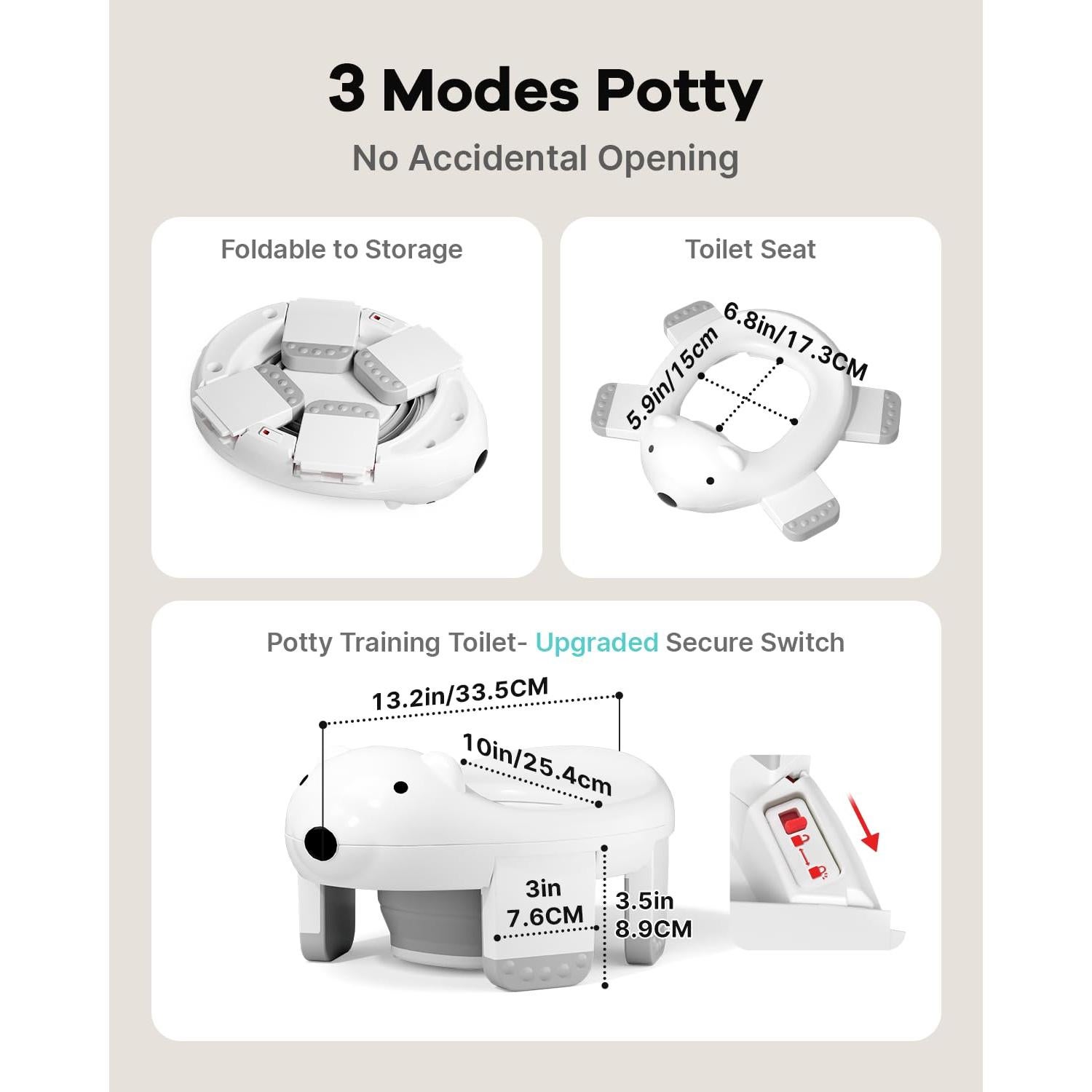 Asiento de Baño 3 en 1 Bunwag con Escalón y Bolsas