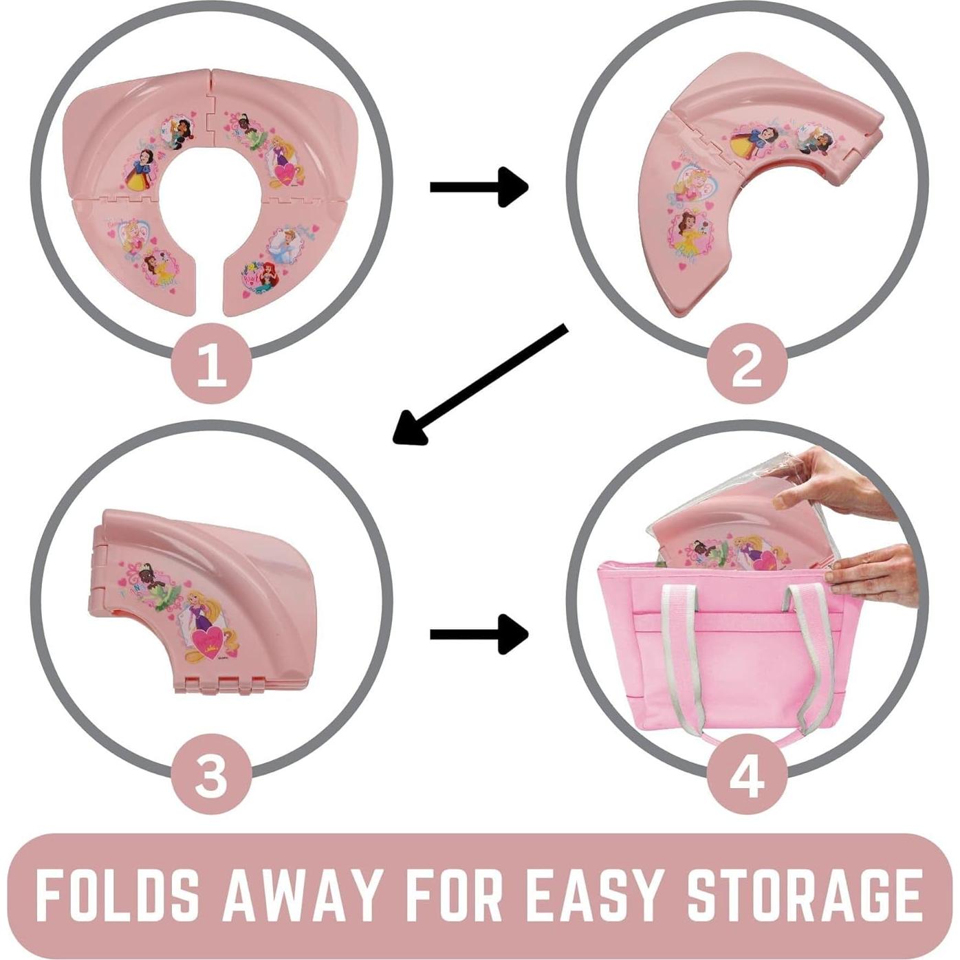 Asiento de Inodoro Plegable Disney Princess - Entrenamiento Viaje