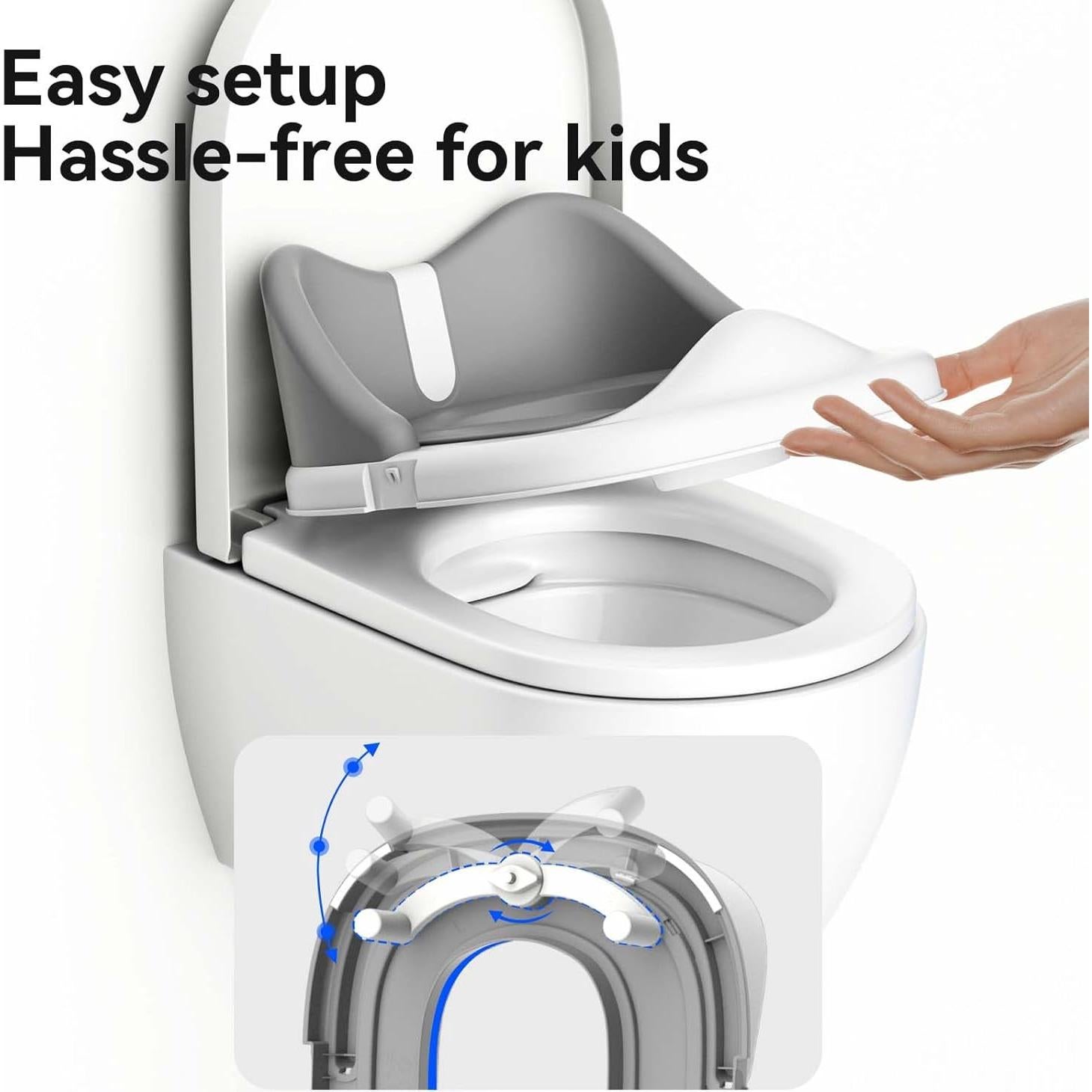 Asiento de Entrenamiento para Baño 3 en 1 RGKQSY Gris