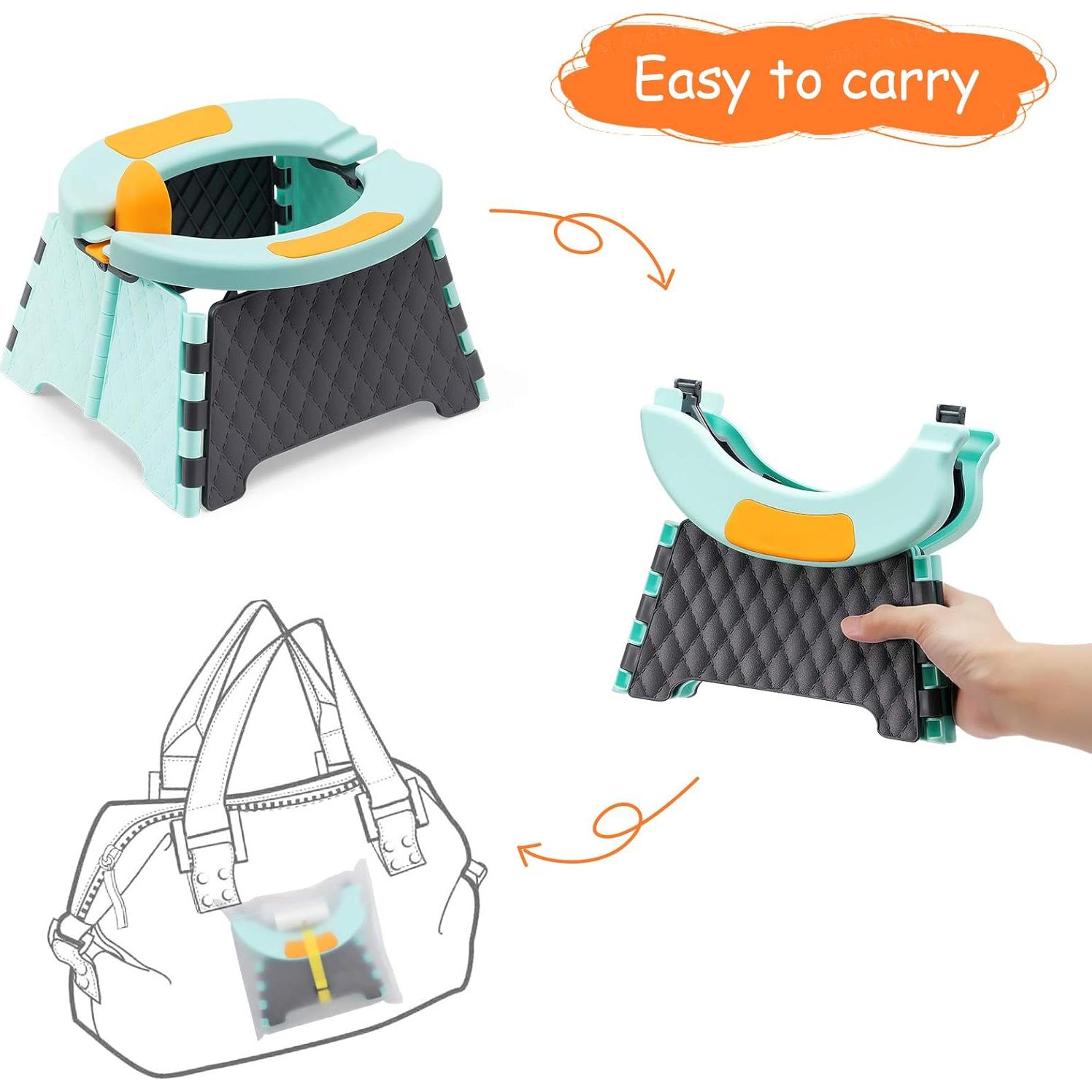 Inodoro Portátil para Bebés YUNHECAM Plegable con 60 Bolsas