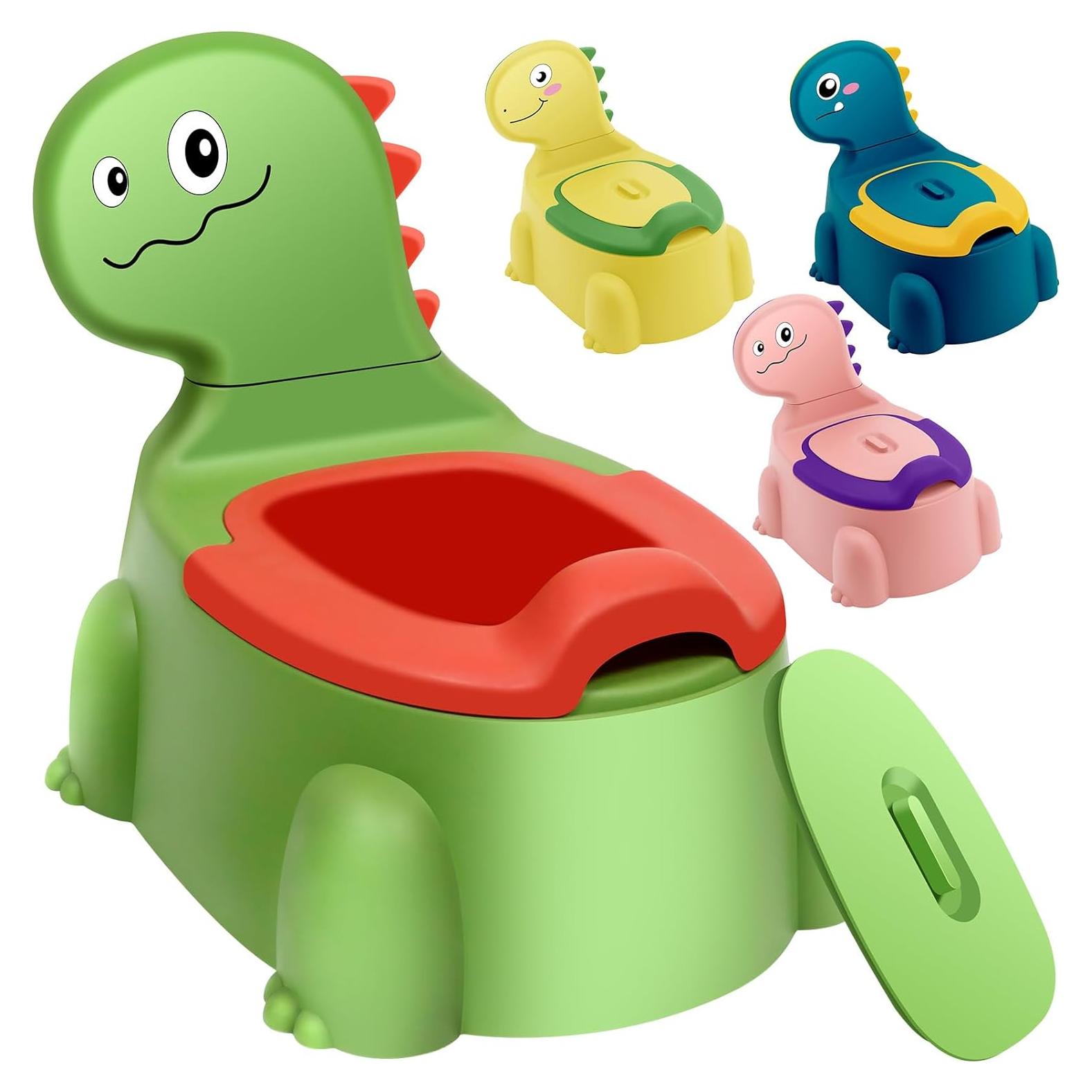 Silla de Entrenamiento para el Baño Unseki Dinosaurio Verde