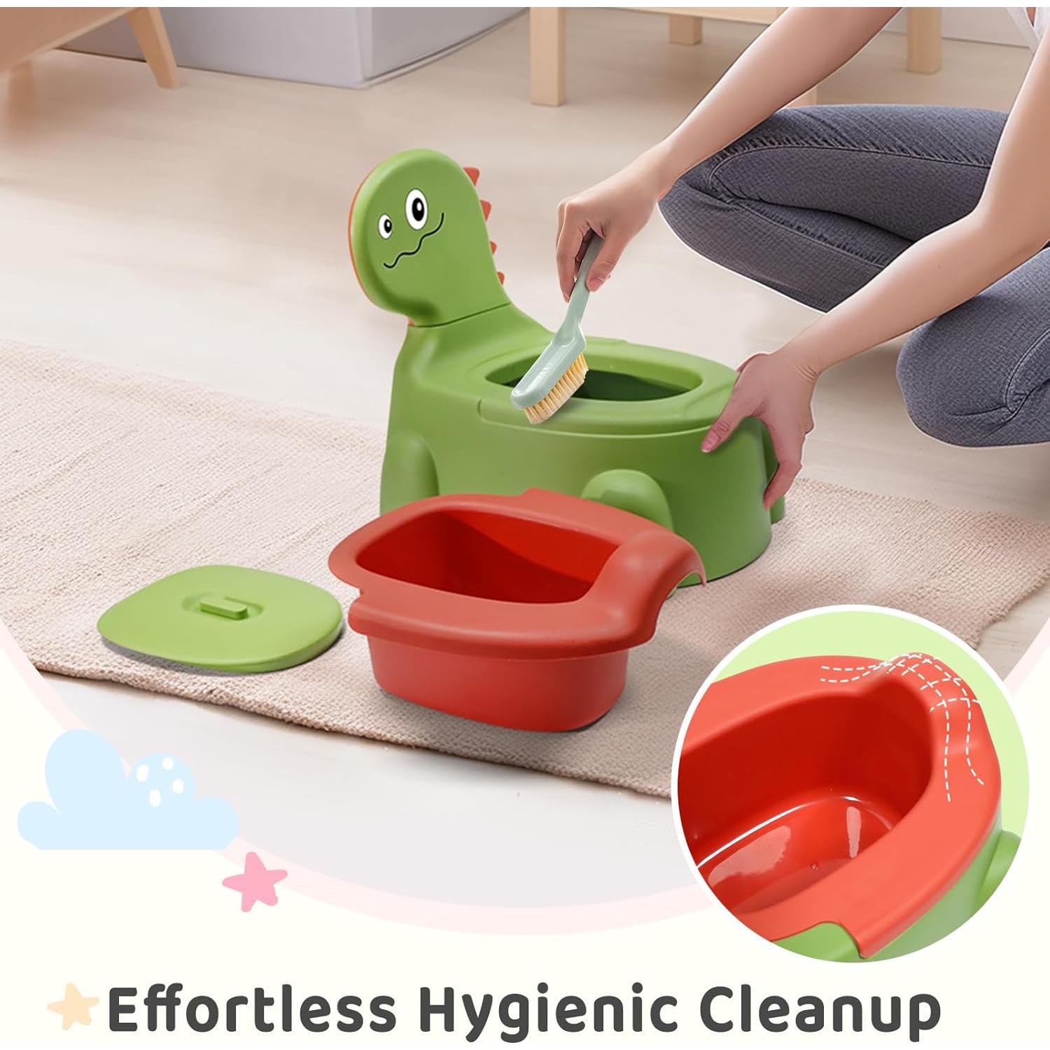 Silla de Entrenamiento para el Baño Unseki Dinosaurio Verde