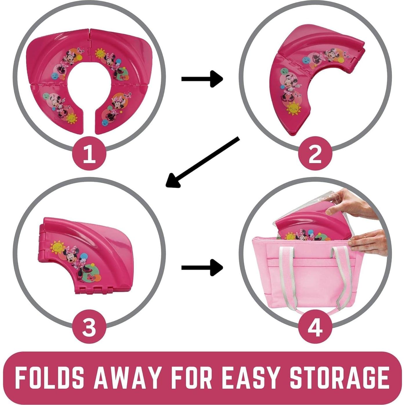 Asiento de Inodoro Plegable Disney Minnie Mouse - Entrenamiento Viaje