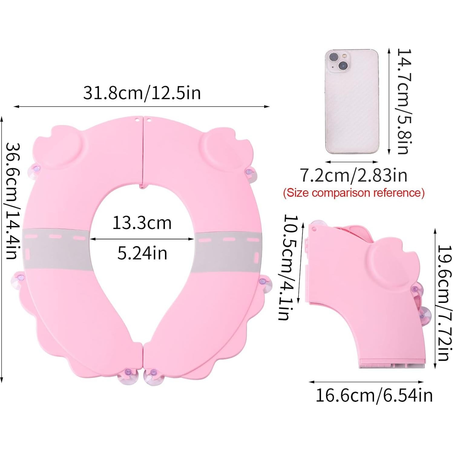 Asiento de Entrenamiento para Baño Plegable HB5416 Rosa