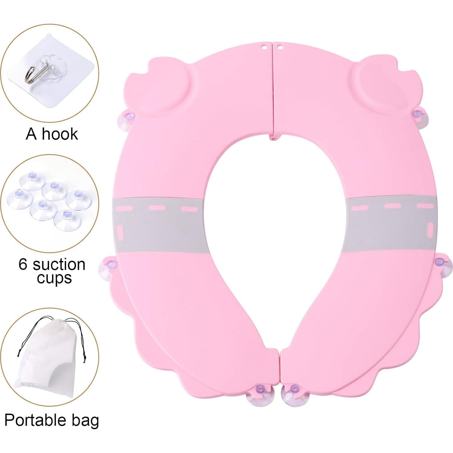 Asiento de Entrenamiento para Baño Plegable HB5416 Rosa