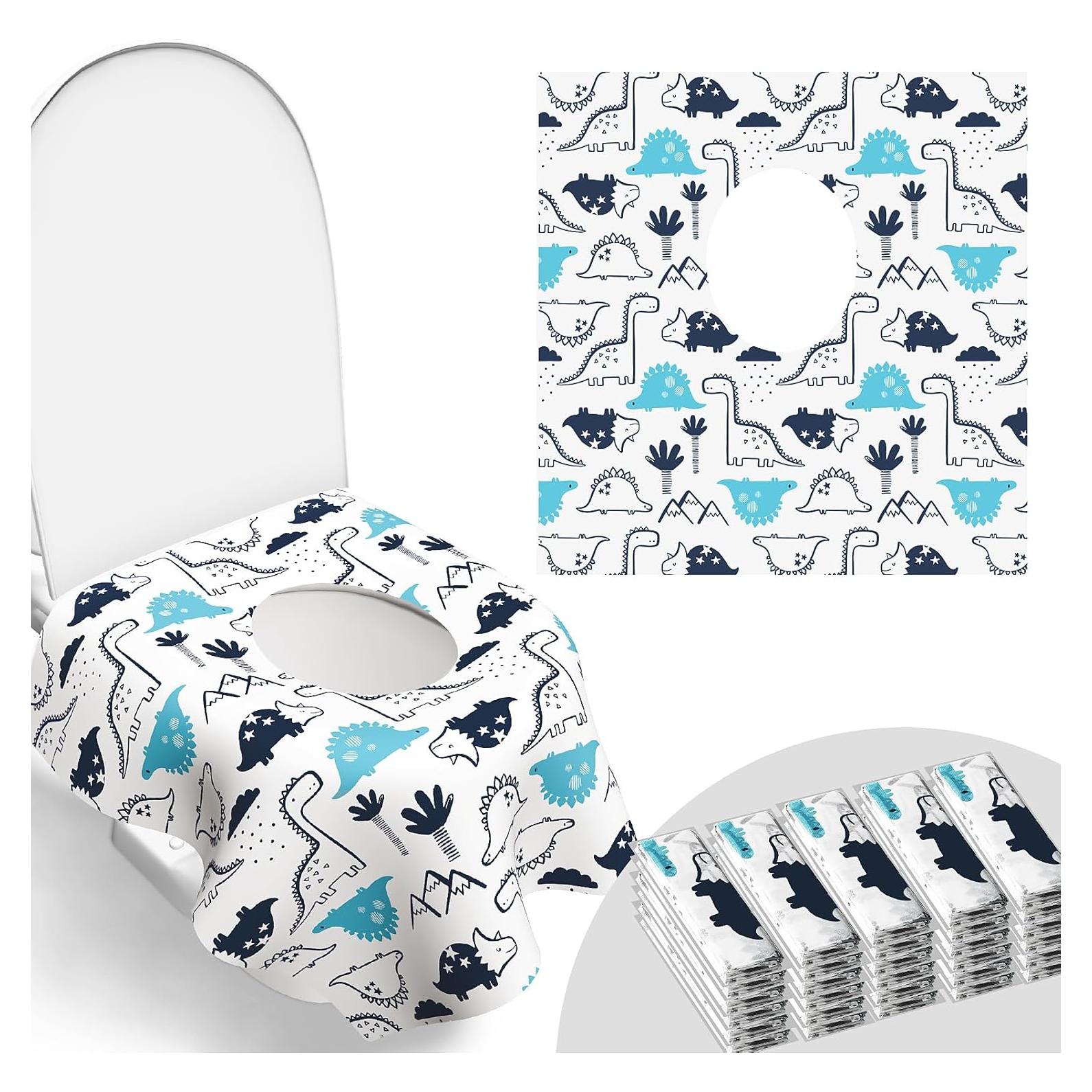 30 Cubiertas Desechables para Asientos de Inodoro POIKSHARK - Impermeables y Antideslizantes