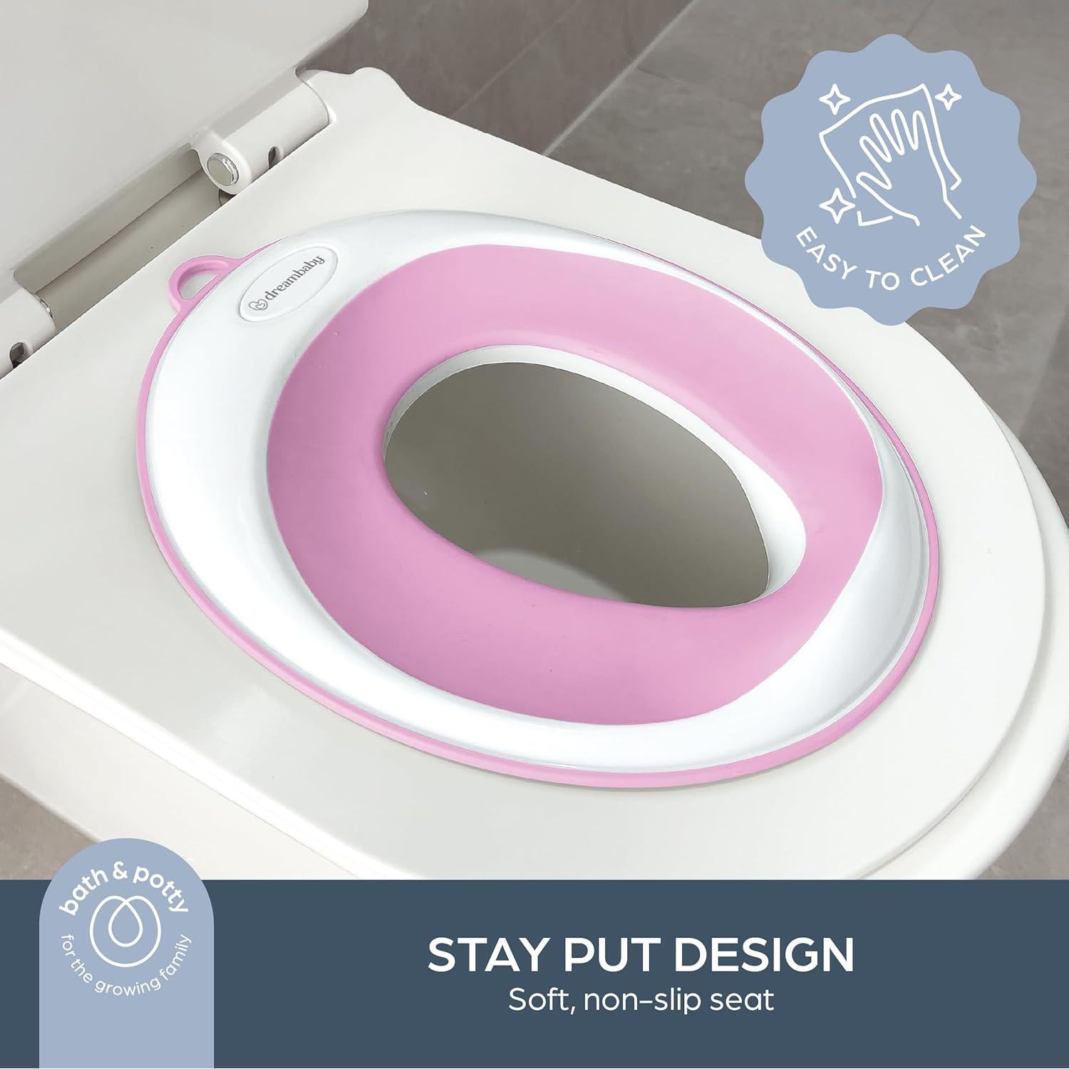 Asiento de Inodoro para Entrenamiento Dreambaby Rosa Antideslizante