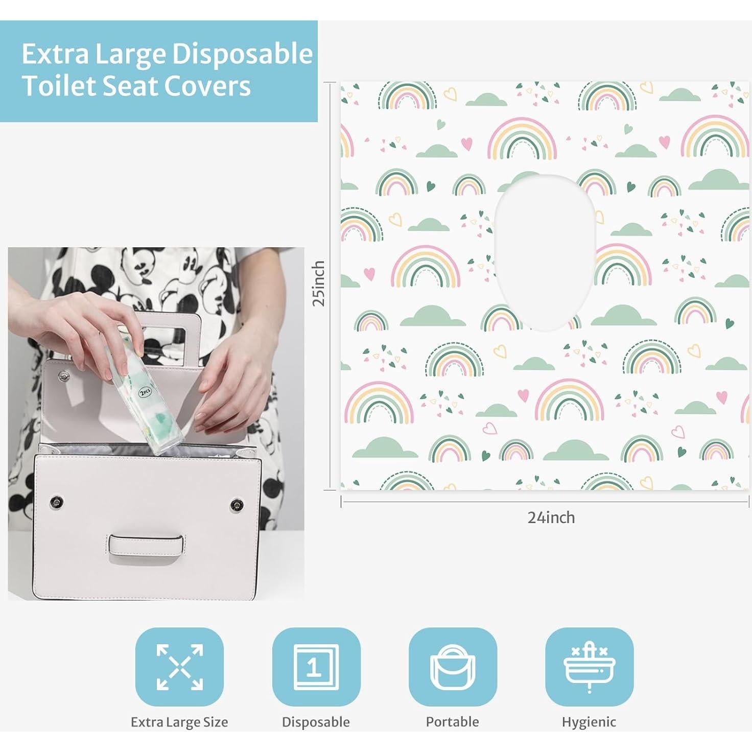 Fundas de Asiento de Inodoro Desechables Diario Placentero 20 Pcs