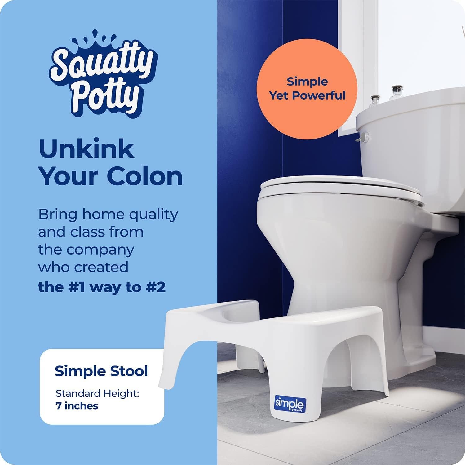 Escalón de Baño Squatty Potty SP-SIMPLE 17.78 cm Blanco