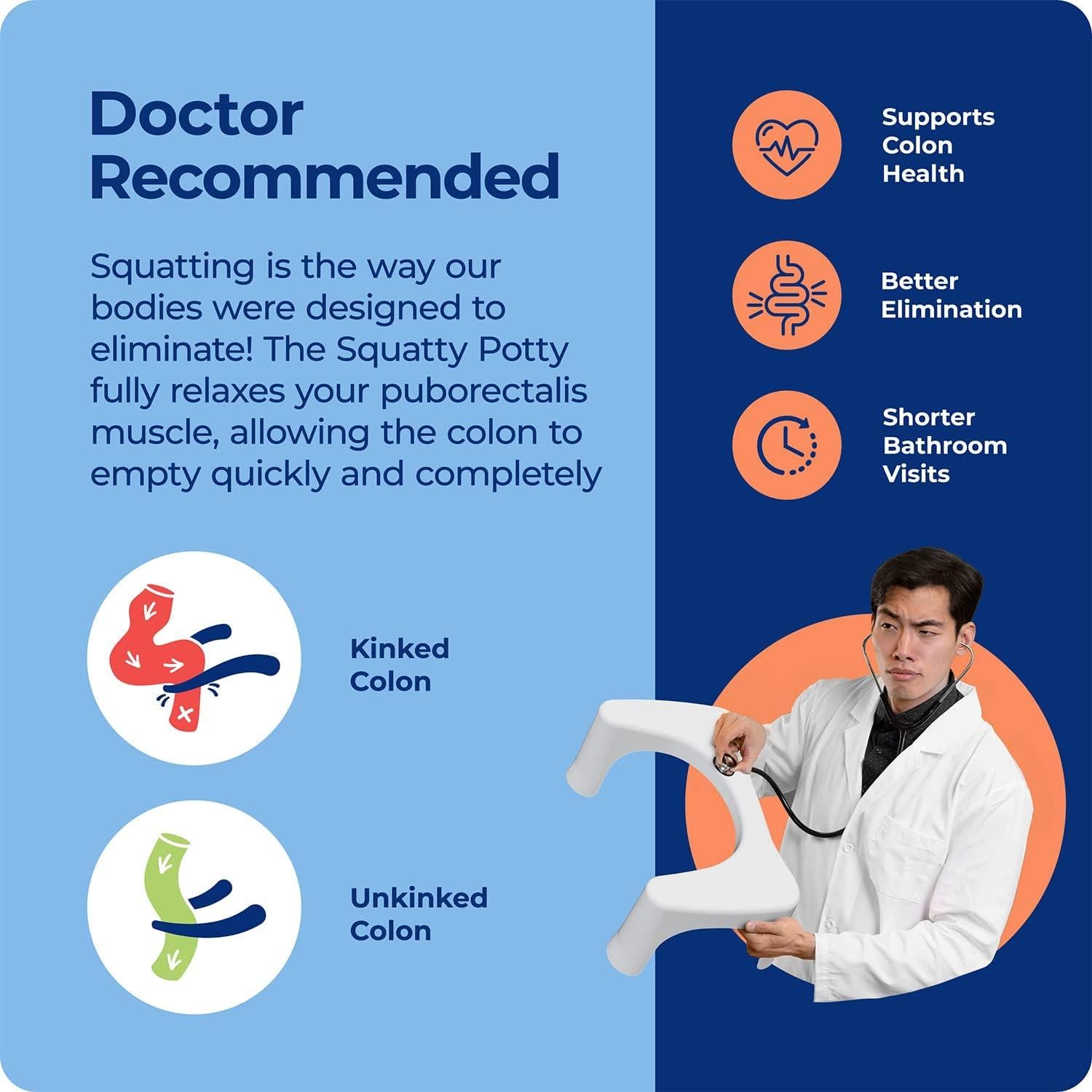 Escalón de Baño Squatty Potty SP-SIMPLE 17.78 cm Blanco