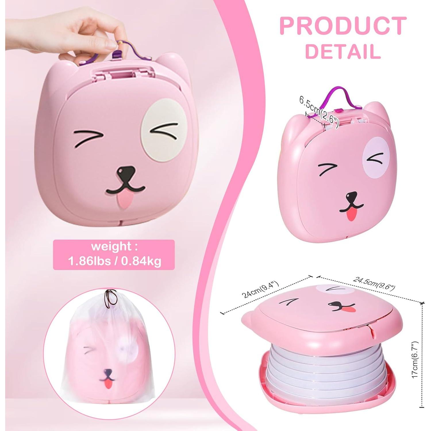 Inodoro Portátil para Niños Yszawmx Rosa Plegable 0.45 kg