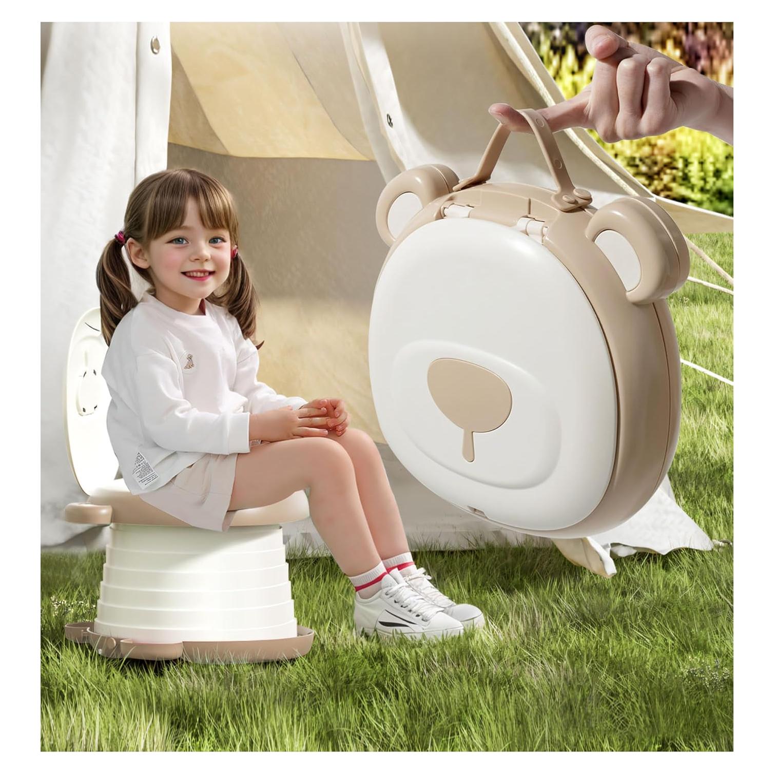 Asiento de Inodoro Plegable para Niños AKIMRABY - Portátil y Ligero