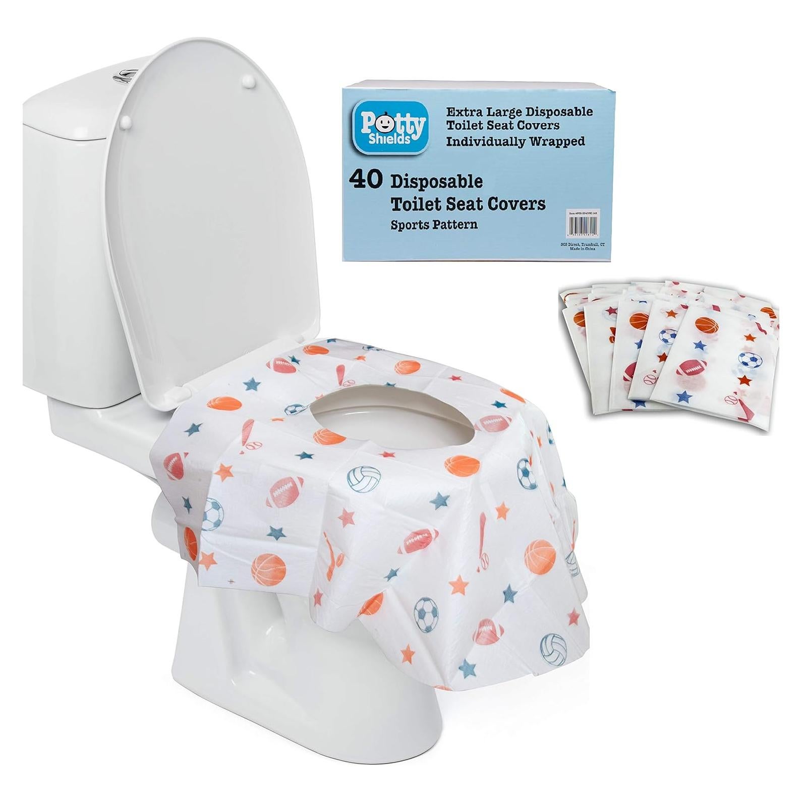 Cubiertas Desechables Inodoro Potty Shields 40 Unidades Extra Grande