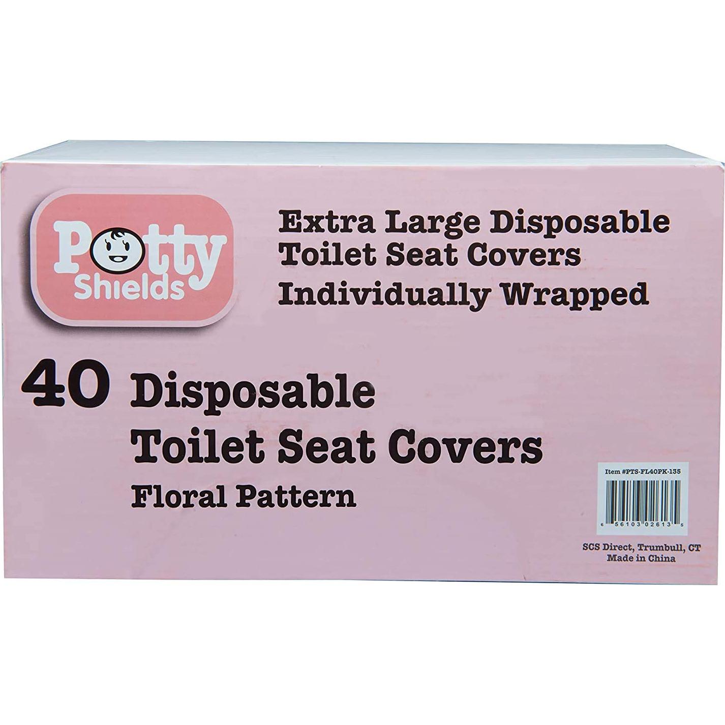 Cubiertas de Inodoro Desechables XL Floral - Paquete de 40