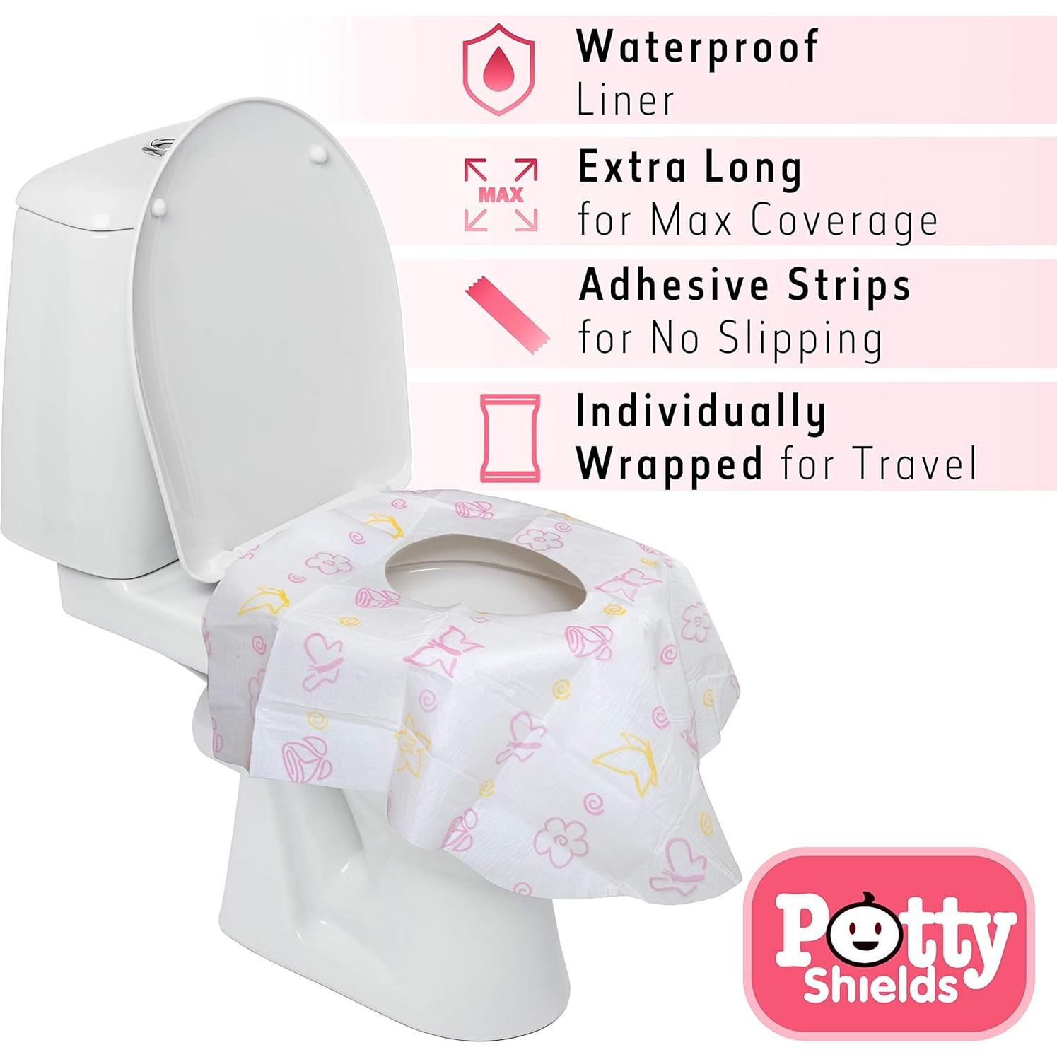 Cubiertas de Inodoro Desechables XL Floral - Paquete de 40