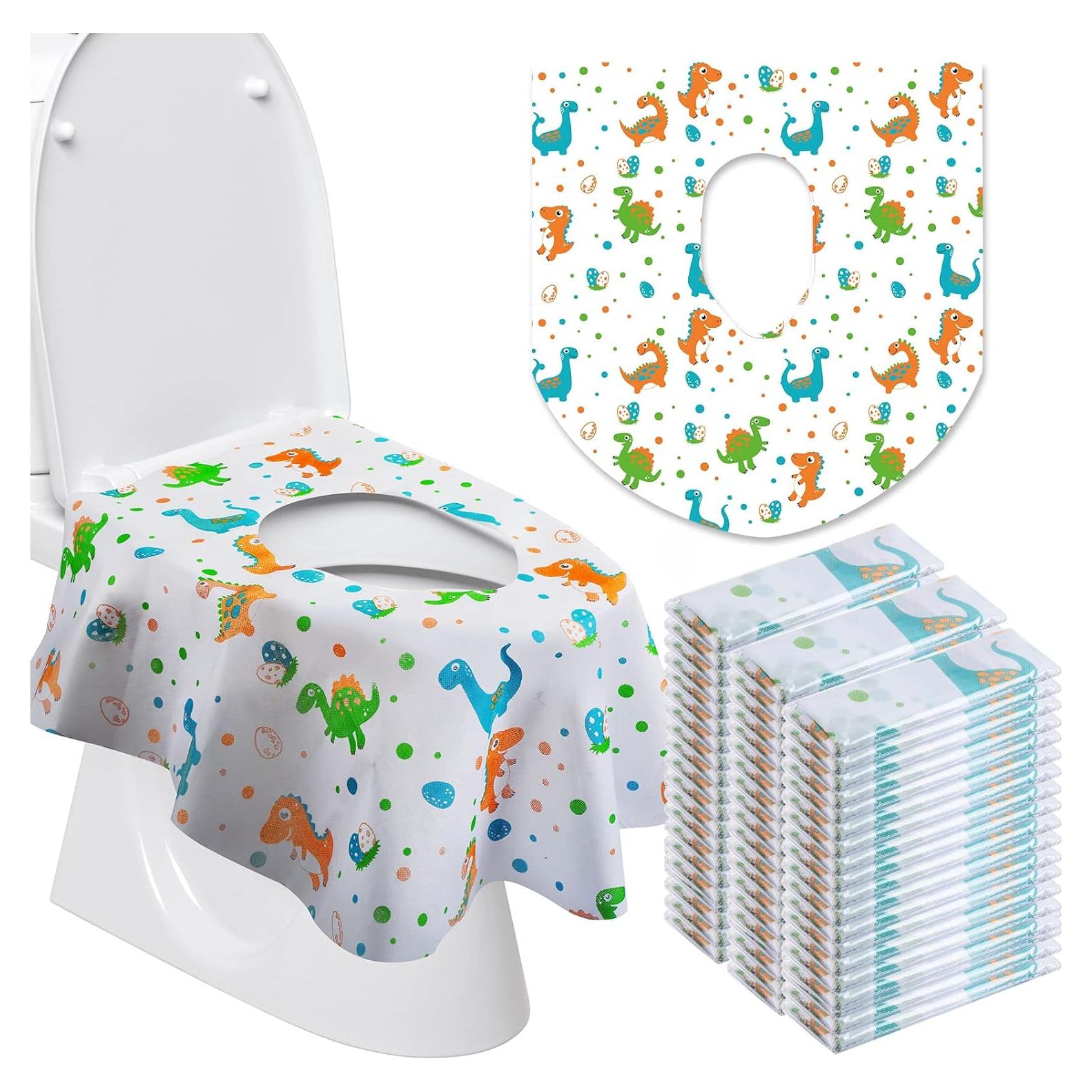 50 Cubiertas de Asiento de Inodoro Desechables Reginary Dinosaurio