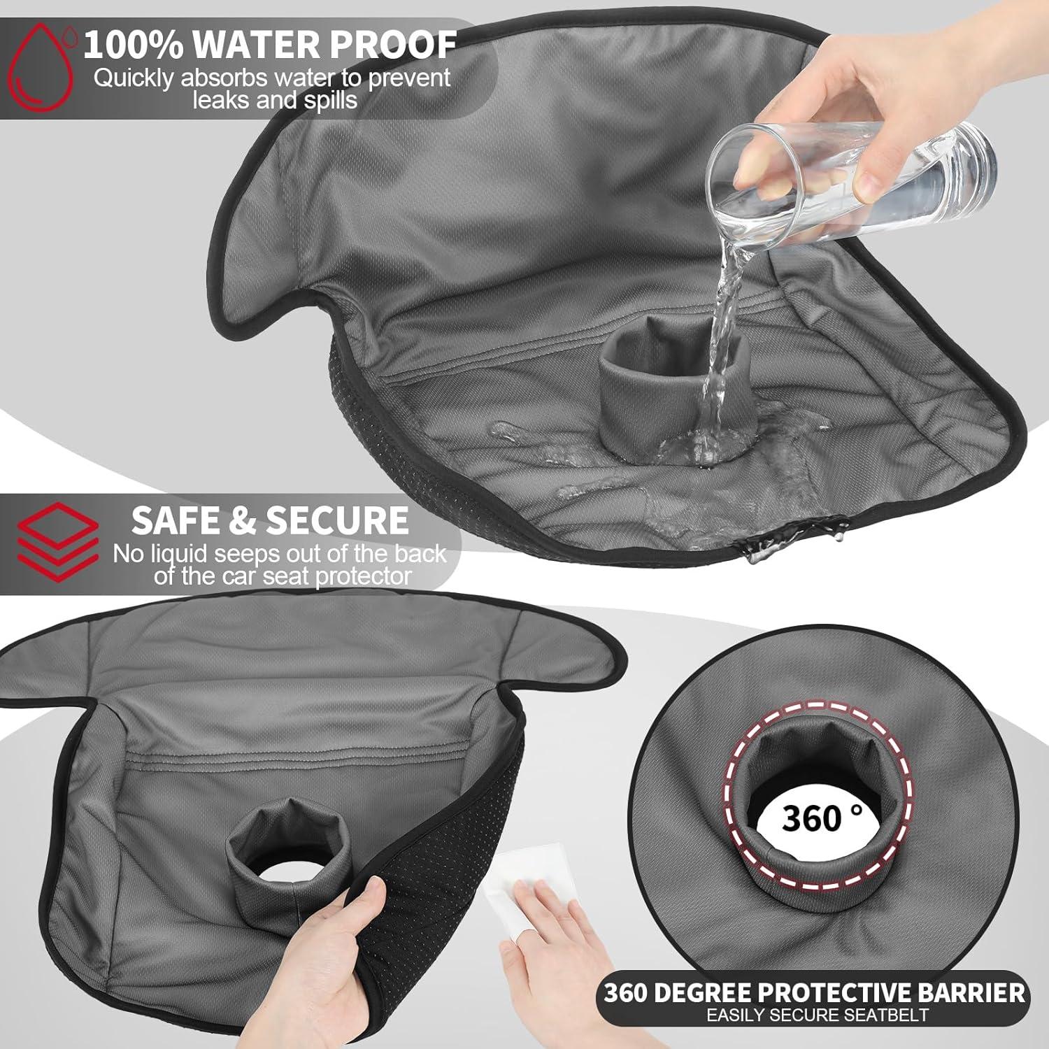 Paquete de 2 Protectores de Asiento de Coche HunnmingRe Negros