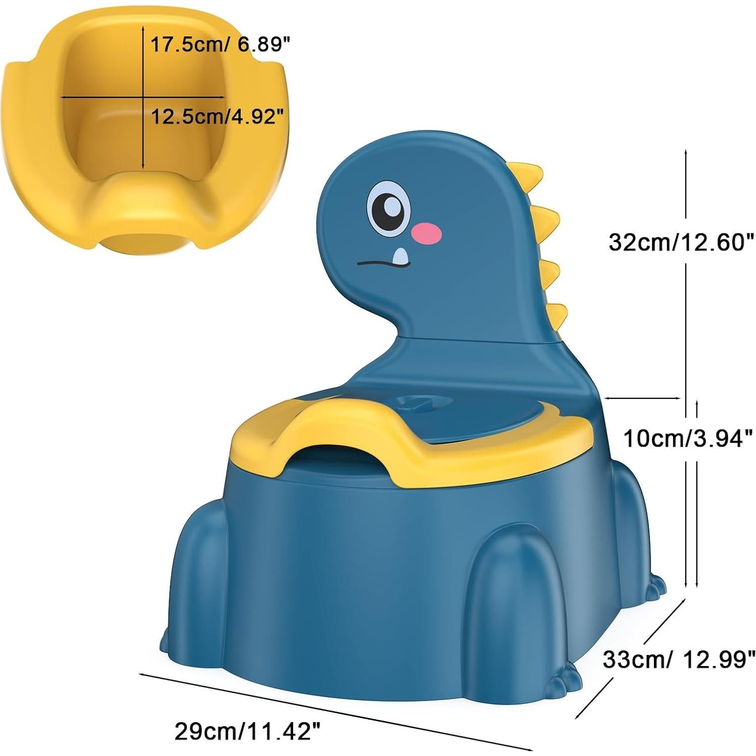 Asiento de Entrenamiento para Baño Jabaka Circle Dinosaurio Azul