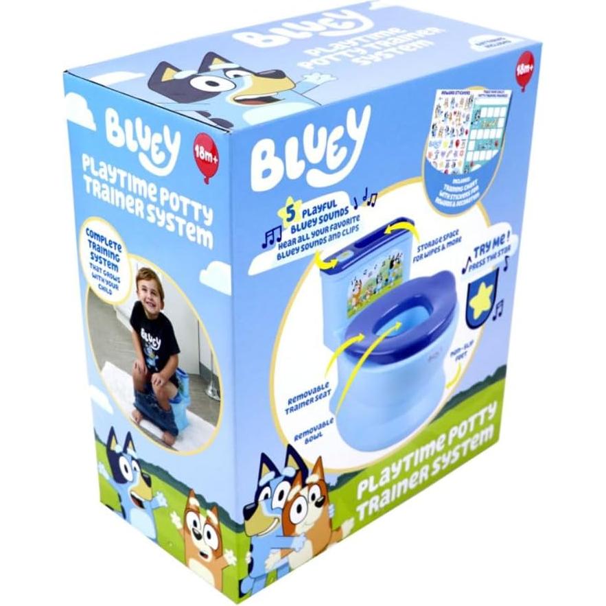 Entrenador de Inodoro de Piso Ginsey Bluey con Sonido