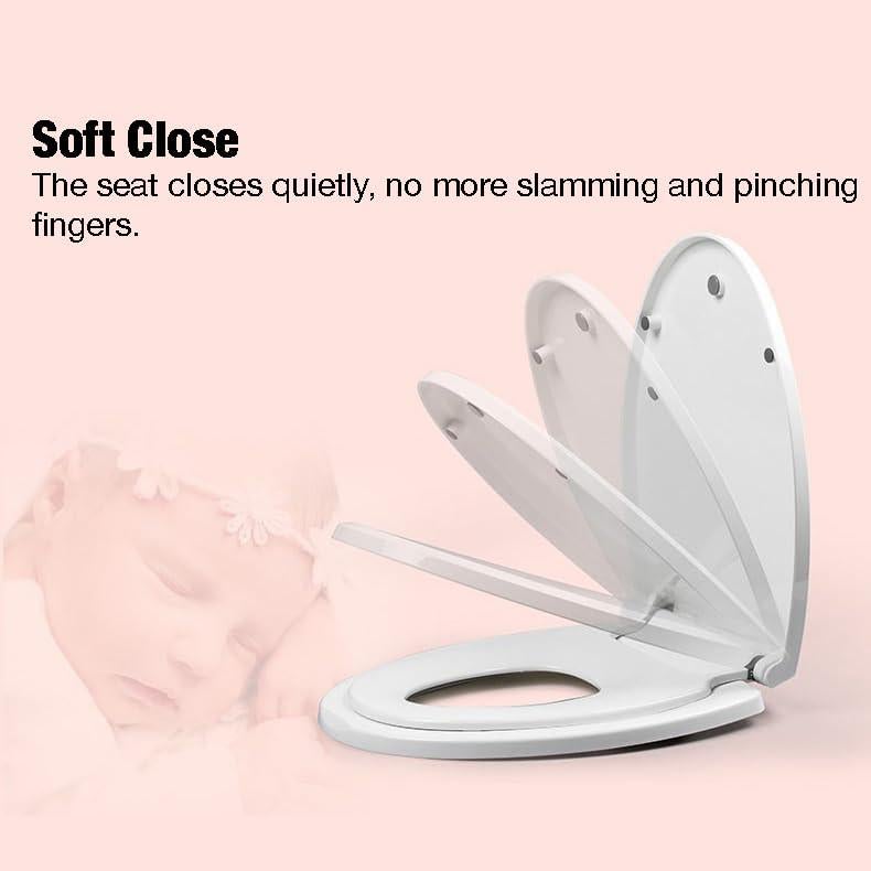 Asiento de Inodoro PandaEar Redondo con Entrenador Infantil