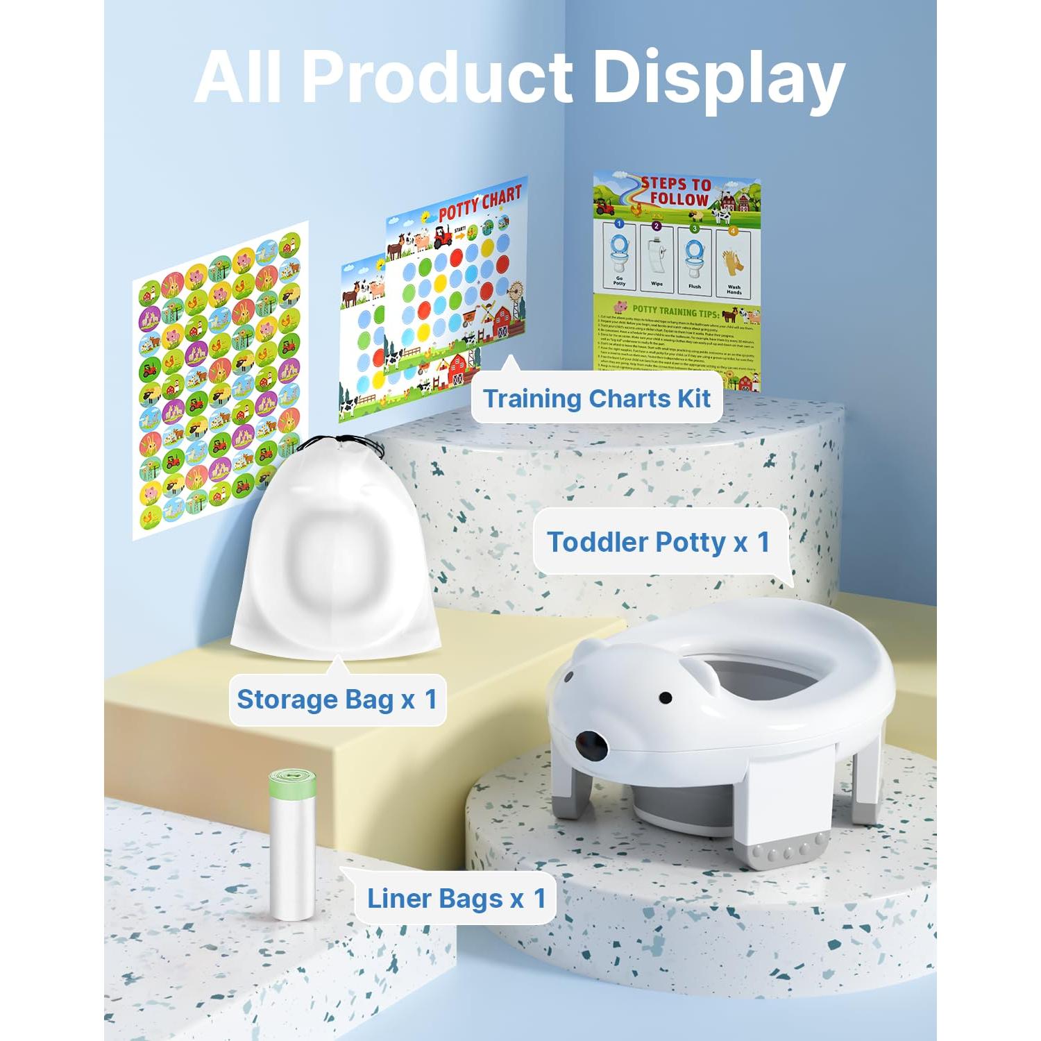 Asiento de Entrenamiento para Baño Bunwag 2 en 1 Blanco/Gris