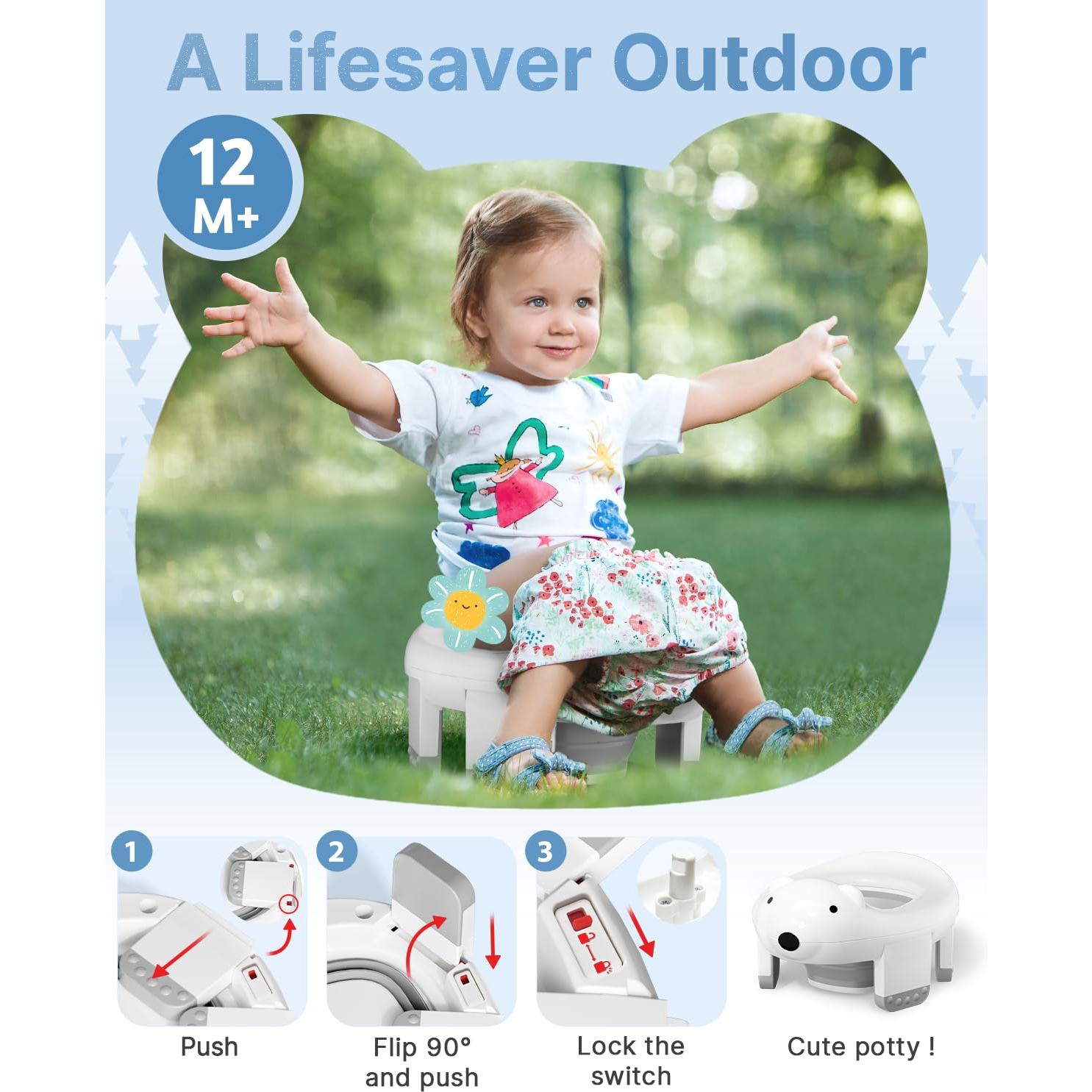 Asiento de Entrenamiento para Baño Bunwag 2 en 1 Blanco/Gris