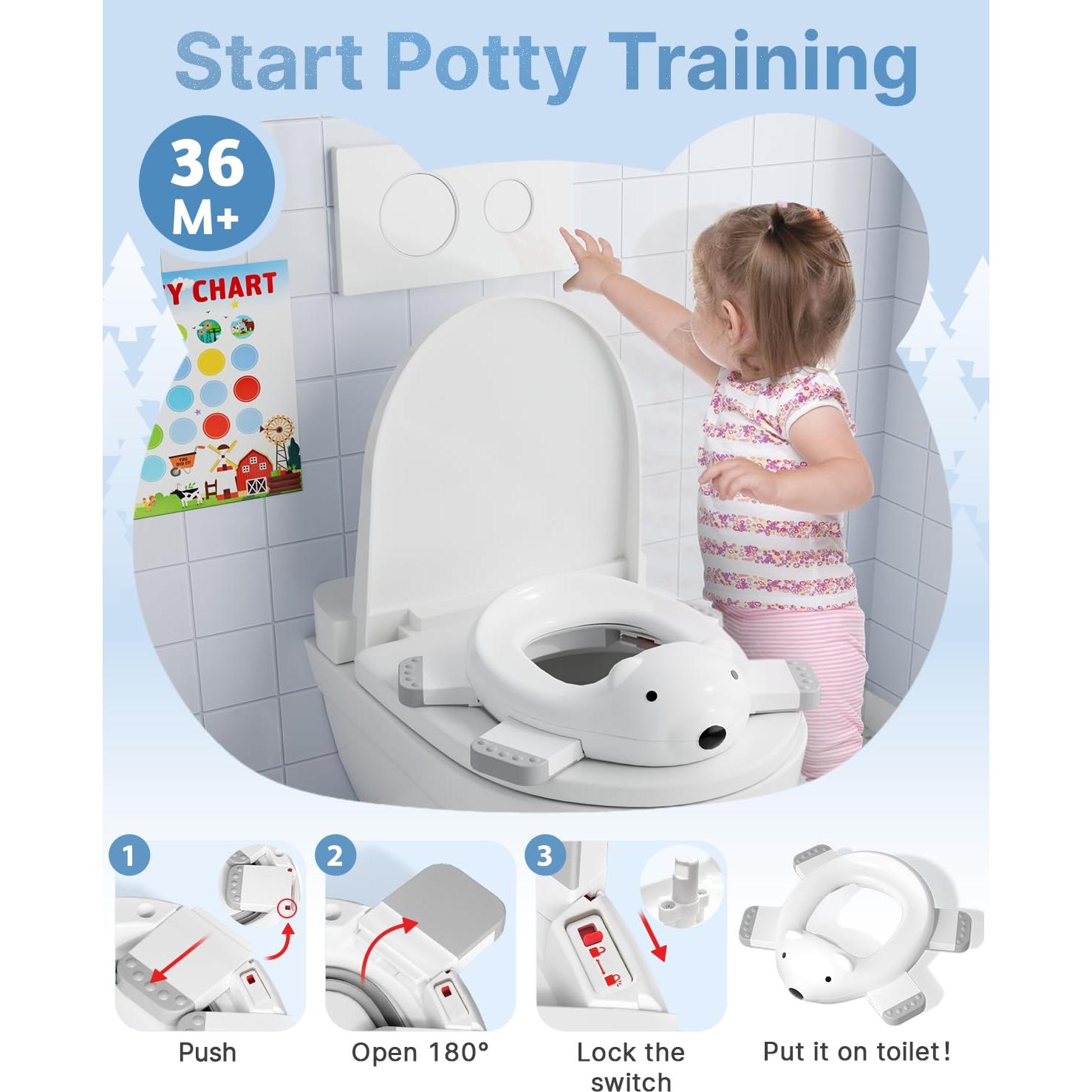 Asiento de Entrenamiento para Baño Bunwag 2 en 1 Blanco/Gris