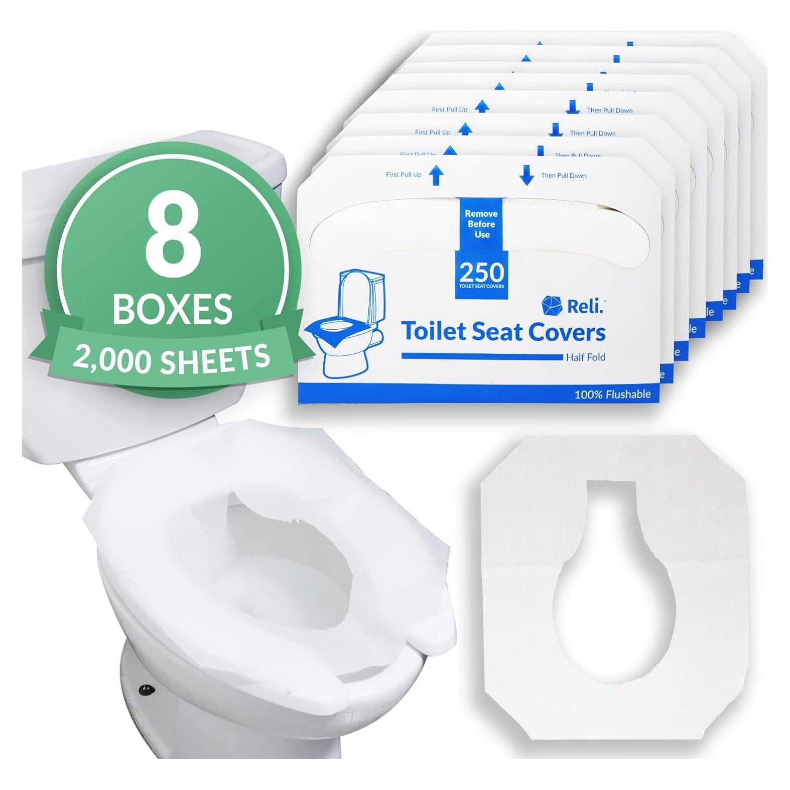 Cubiertas de Asiento de Inodoro Reli. 2000 Pcs Desechables