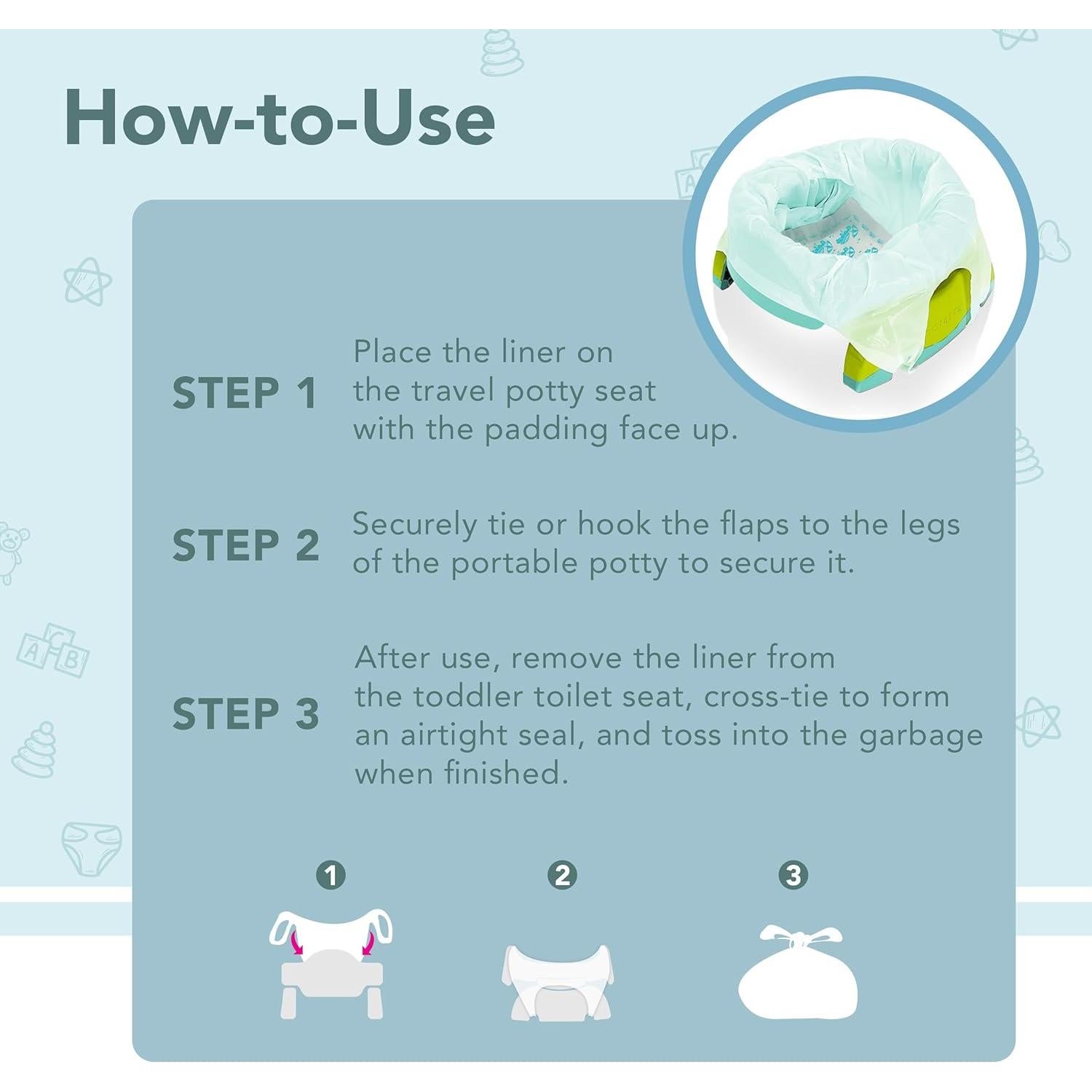 Forros de Inodoro Universales Kalencom - 90 Unidades Absorbentes