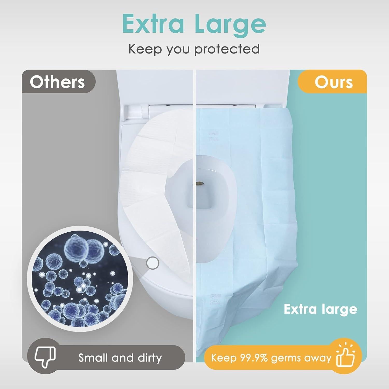 Cubiertas de Asiento de Inodoro Desechables TRIPTIPS 60 Unidades