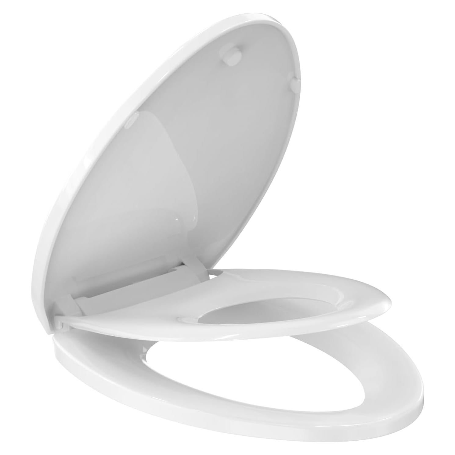 Asiento de Inodoro Alargado MUNNAR CR107 Blanco con Asiento Infantil