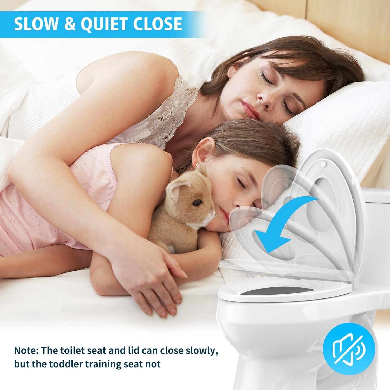 Asiento de Inodoro Alargado MUNNAR CR107 Blanco con Asiento Infantil