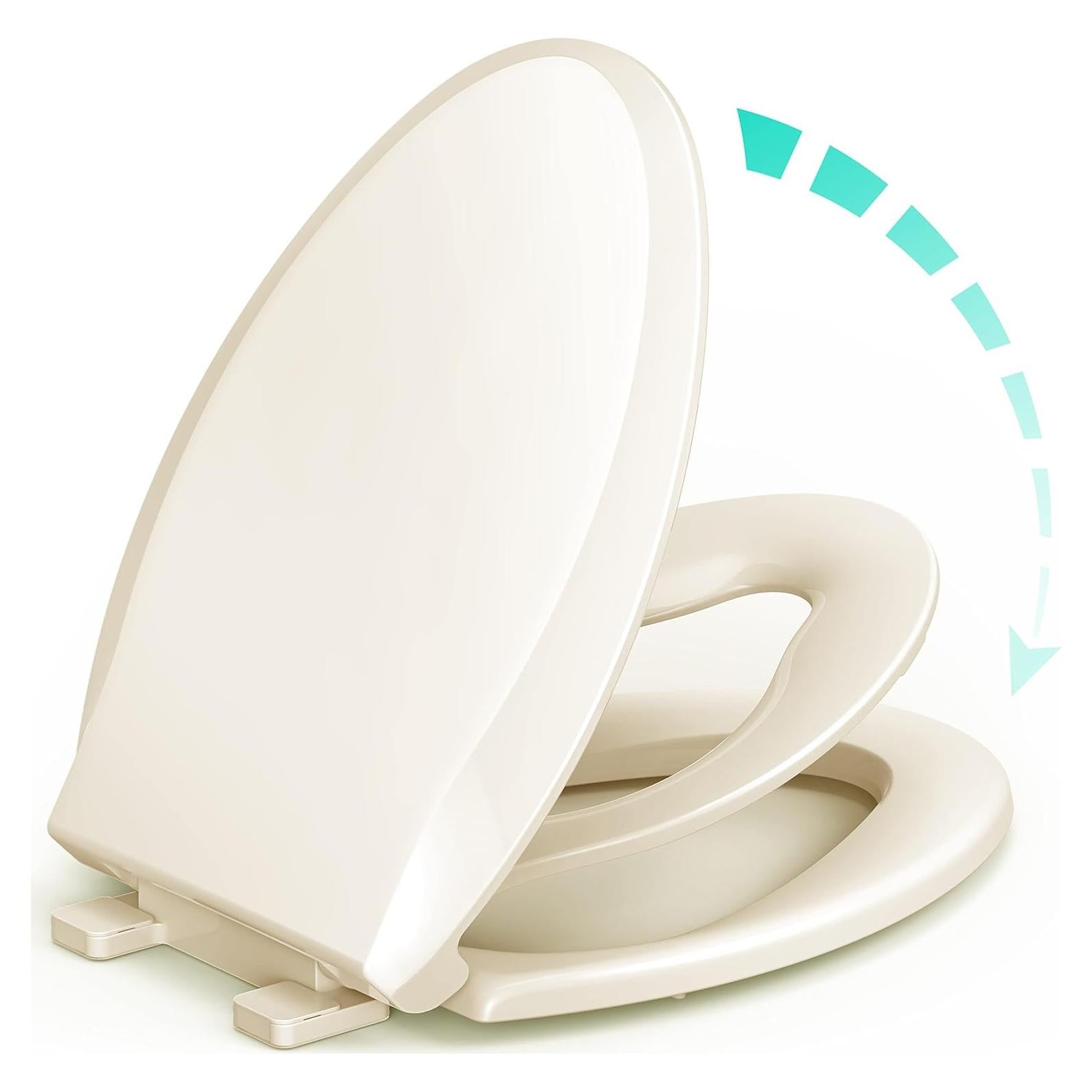 Asiento de Inodoro Alargado Uming 18.5" Ergonomico con Entrenador