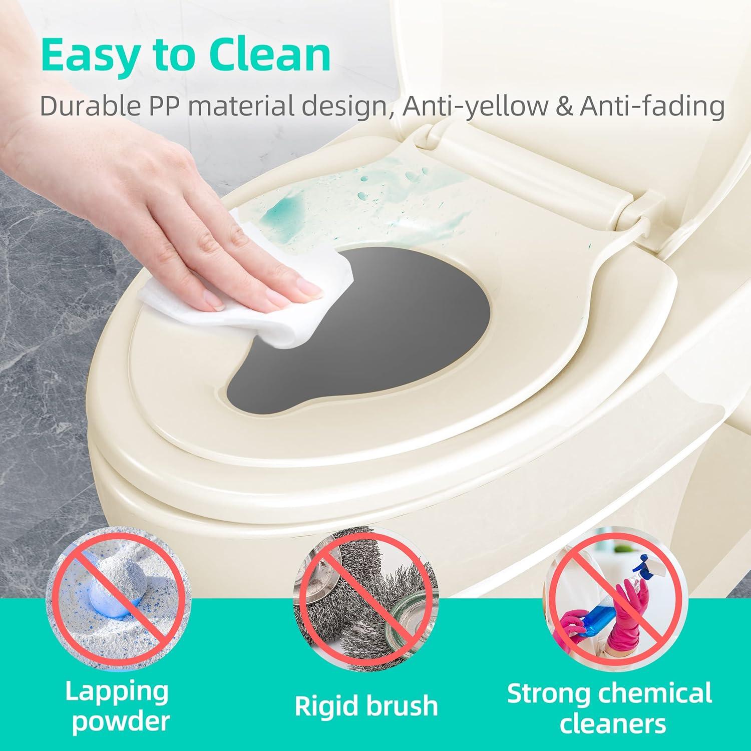 Asiento de Inodoro Alargado Uming 18.5" Ergonomico con Entrenador