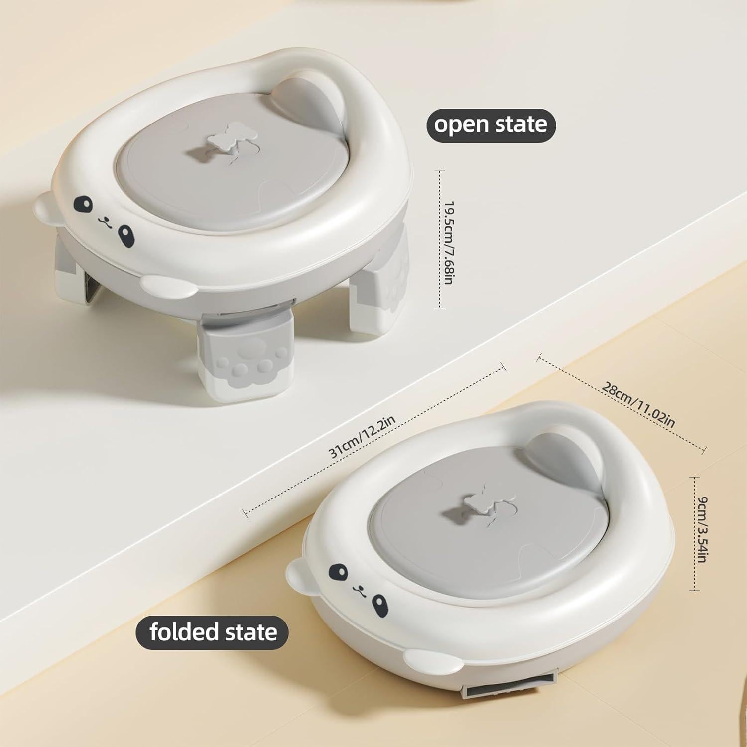 Orinal de Viaje Plegable fyylkj para Niños hasta 22.68 kg