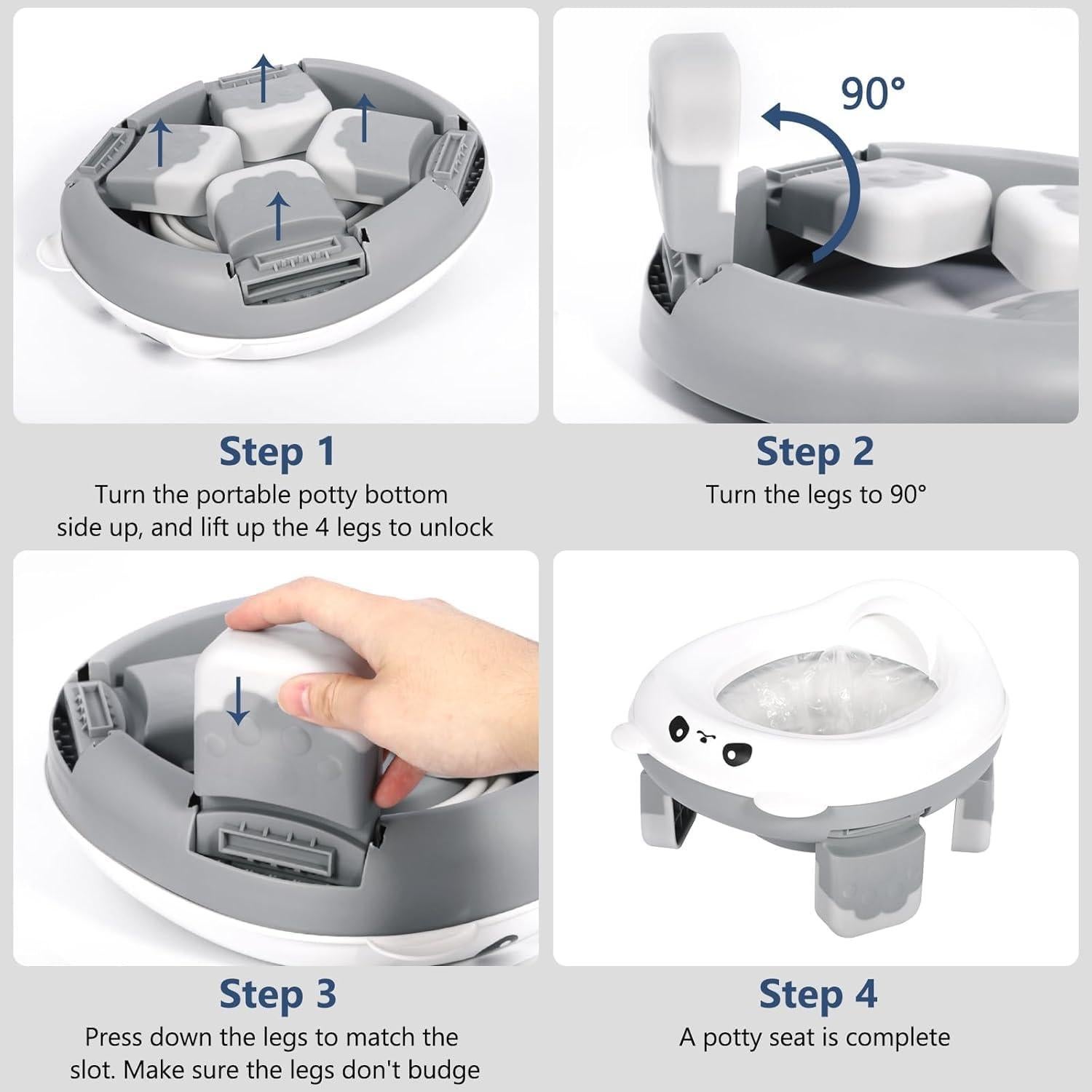 Orinal de Viaje Plegable fyylkj para Niños hasta 22.68 kg