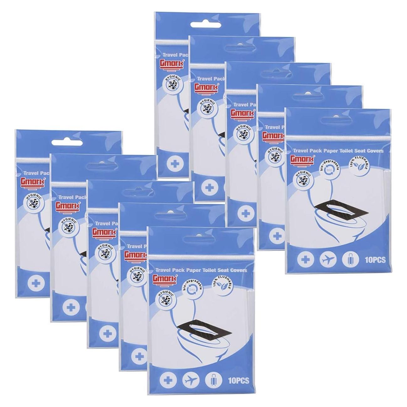 Cubiertas de Asiento de Inodoro Gmark XL 100% Papel Virgen 100 PCS