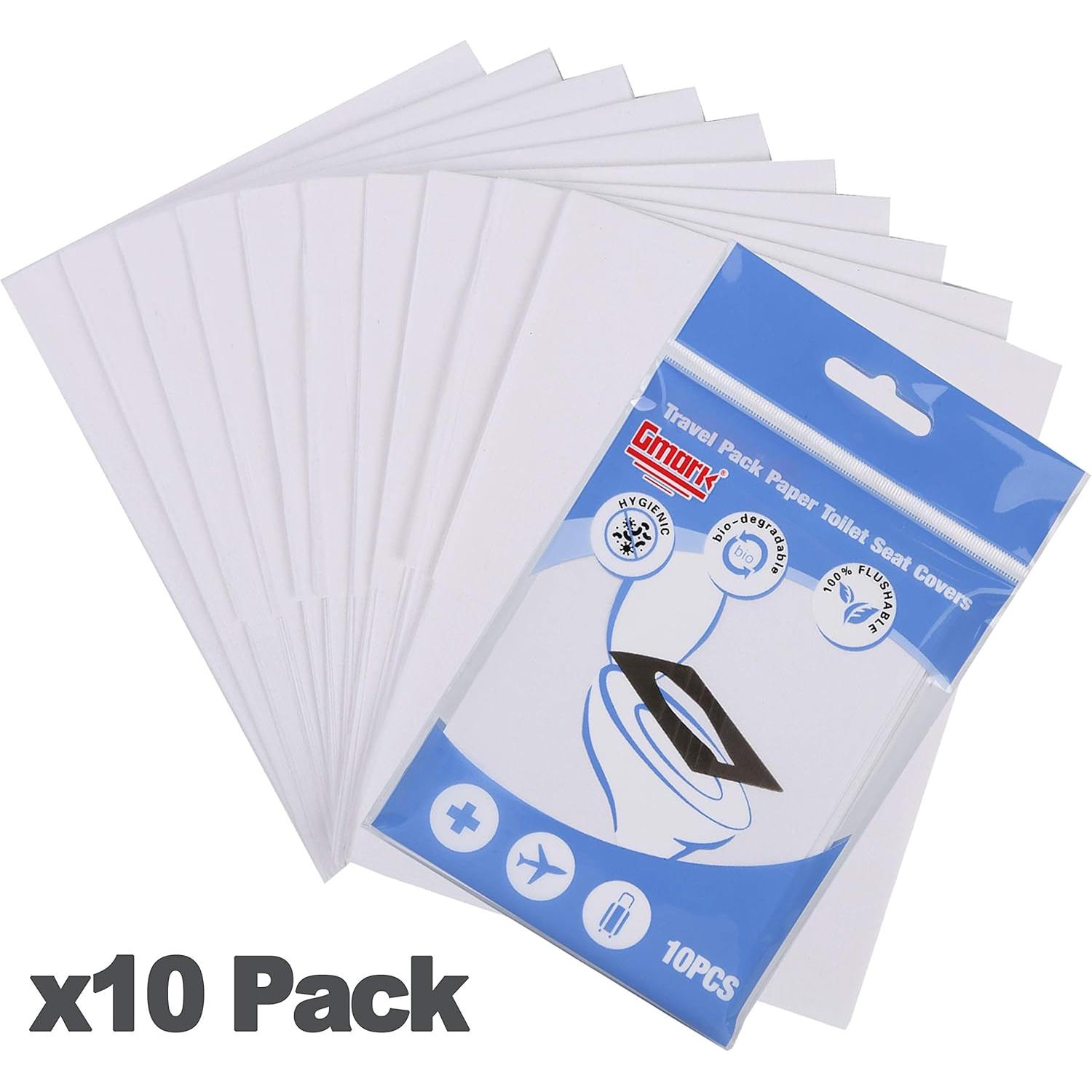 Cubiertas de Asiento de Inodoro Gmark XL 100% Papel Virgen 100 PCS