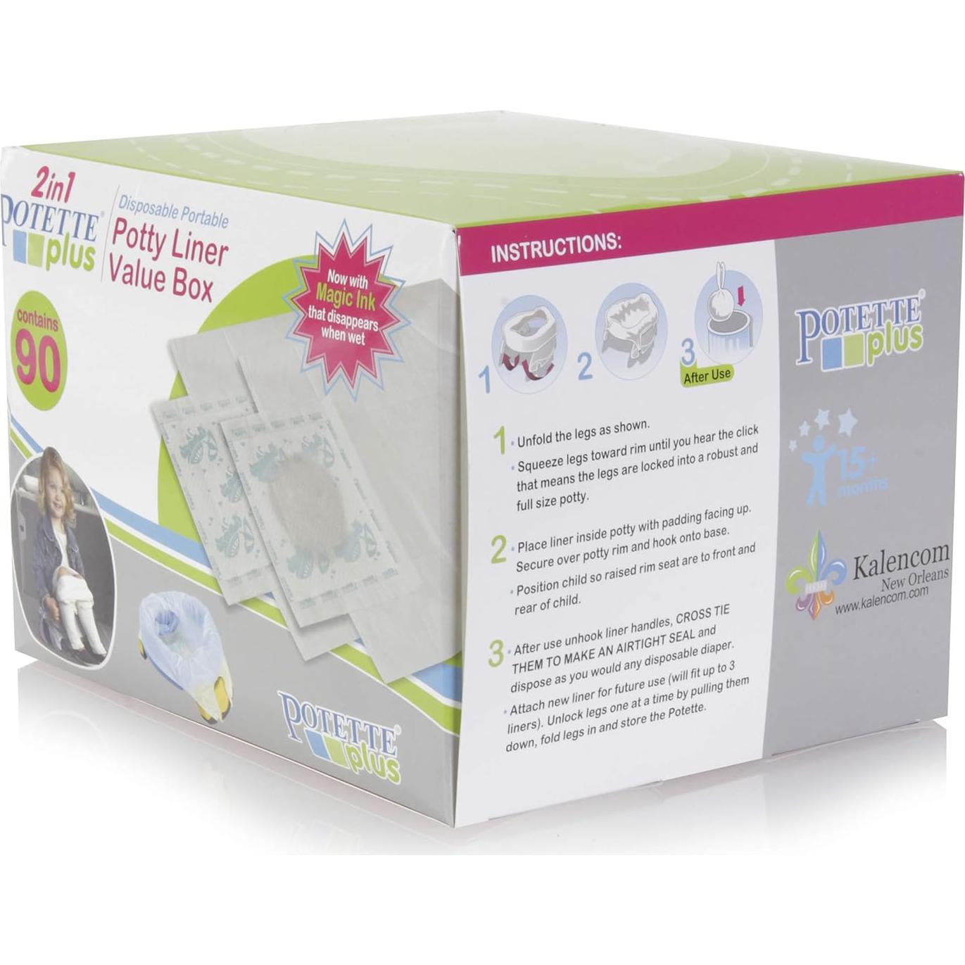 Forros Desechables para Asiento de Baño Kalencom Potette Plus - 90 Unidades