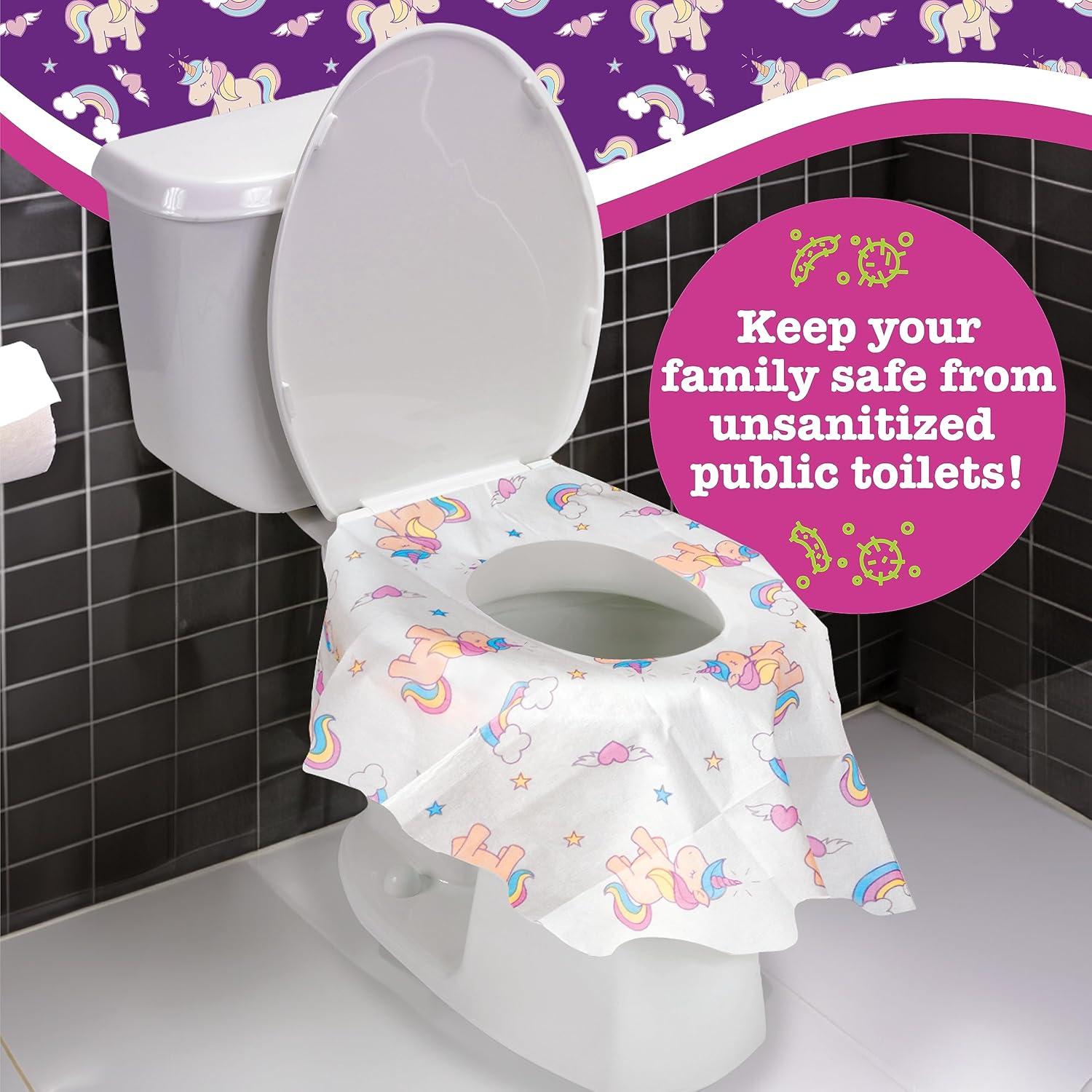Cubiertas de Inodoro Desechables POTTY SHIELDS 40 Unicornios