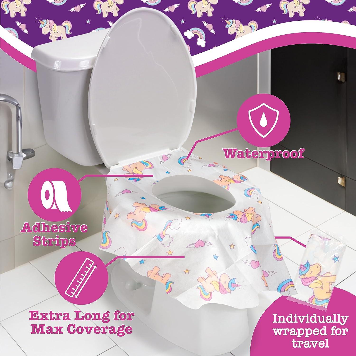 Cubiertas de Inodoro Desechables POTTY SHIELDS 40 Unicornios