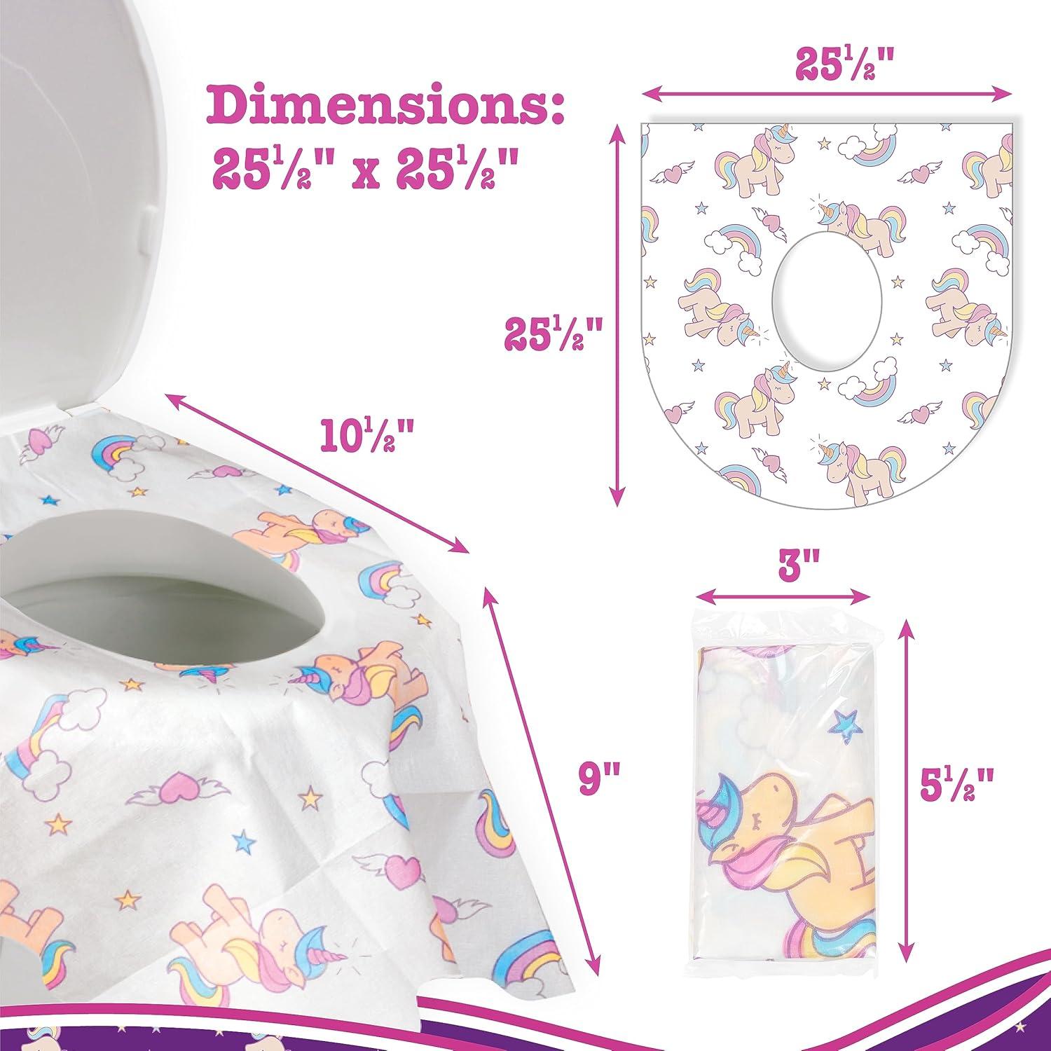 Cubiertas de Inodoro Desechables POTTY SHIELDS 40 Unicornios