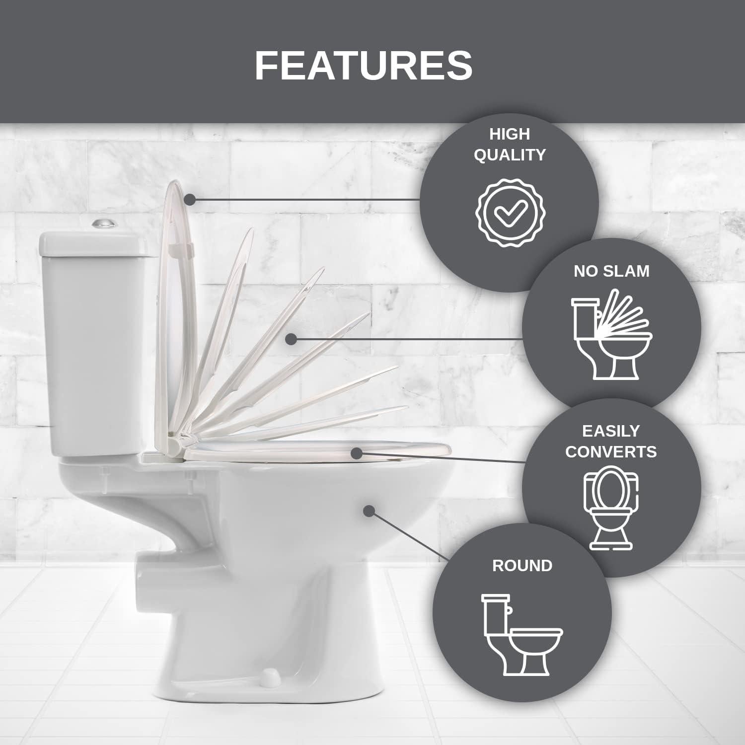 Asiento de Entrenamiento UMIEN 2 en 1 para Baño Redondo