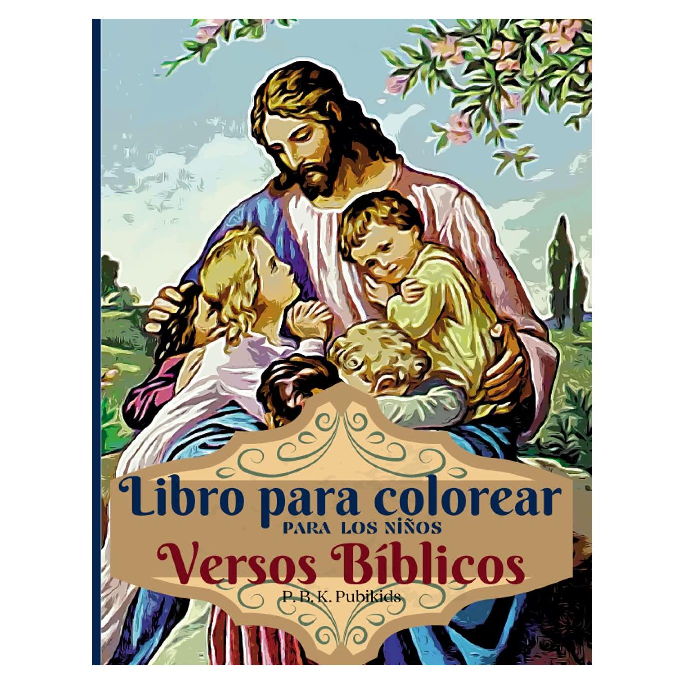 Versos Bíblicos Libro para colorear para los niños: Libro de inspiración para colorear para niños 20 páginas llenas de historias bíblicas y versículos ... en rústica 8,5*11 pulgadas (Spanish Edition)