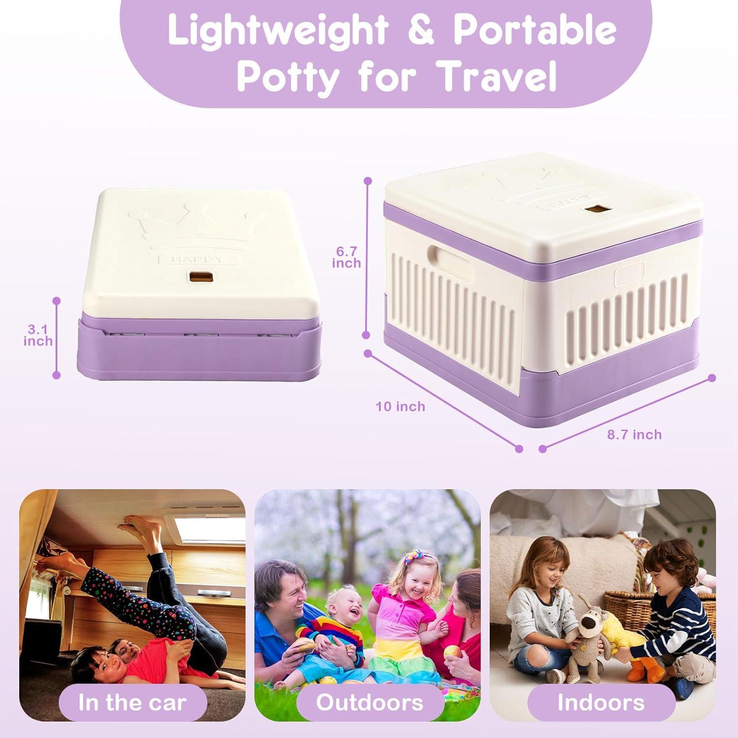 Asiento de Inodoro Portátil Plegable Wesketch para Niños - Púrpura