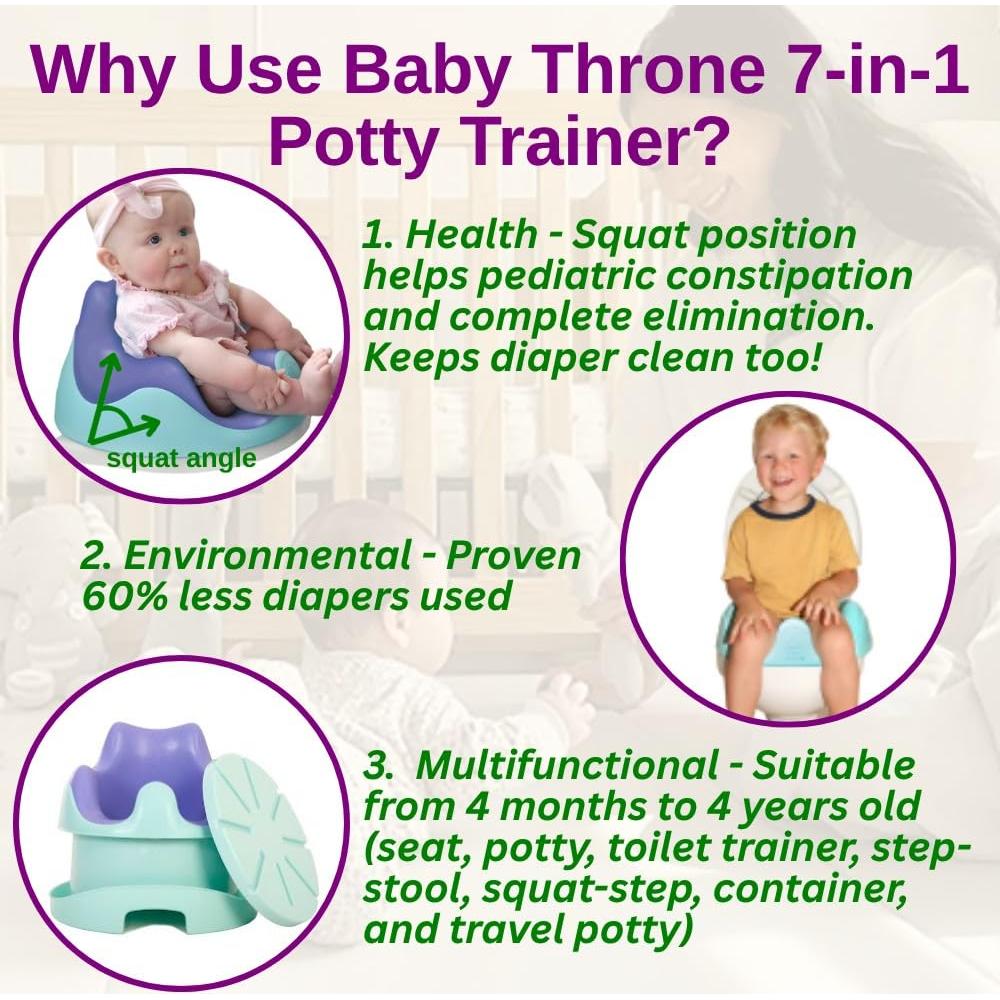 Asiento de Entrenamiento para Baño Baby Throne 7 en 1 - 2.09 kg