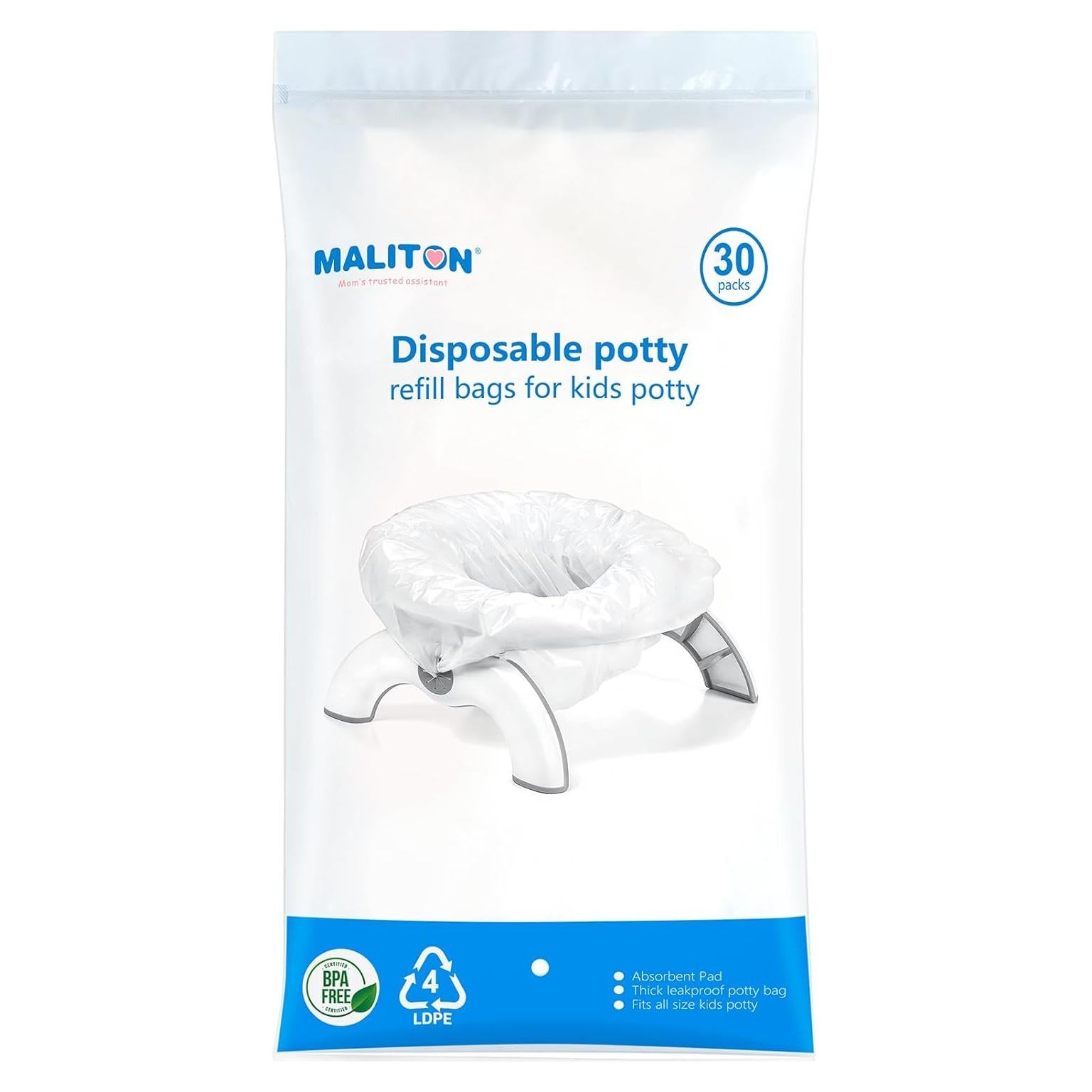 Forros Desechables para Orinal Maliton 30 Paquetes 45.7x29.2cm