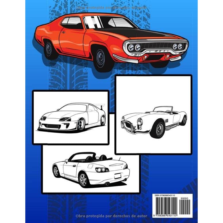 LIBRO PARA COLOREAR COCHES DEPORTIVOS: CLÁSICOS Y MODERNOS (Spanish Edition)